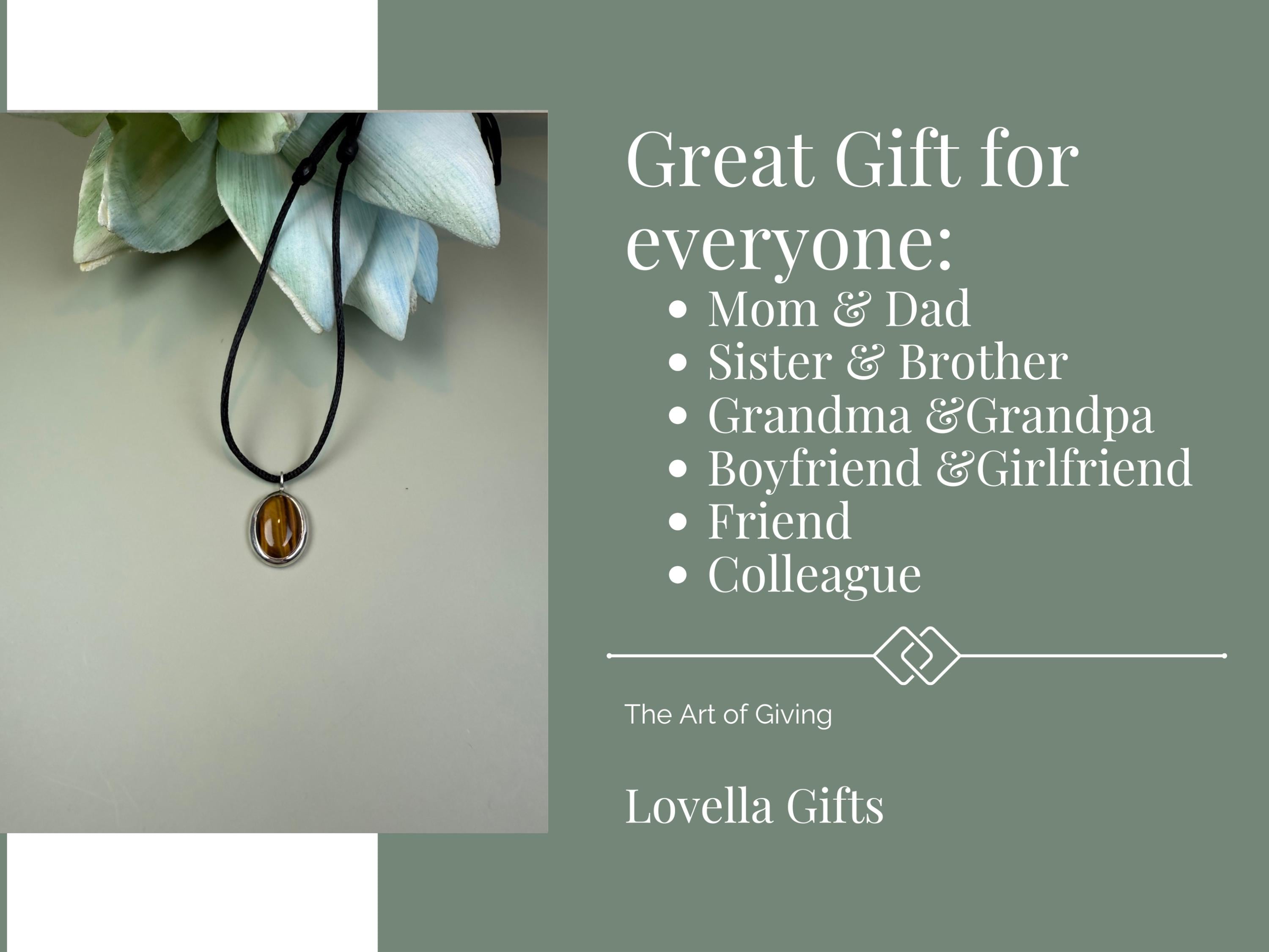 Tigers eye necklace, Protection necklace, 21st birthday gift, Waterproof jewelry, 30th birthday gift, 50th anniversary, Big sister, 40th daughter gift, Mama necklace, mother of the bride, mother of the groom, estate jewelry