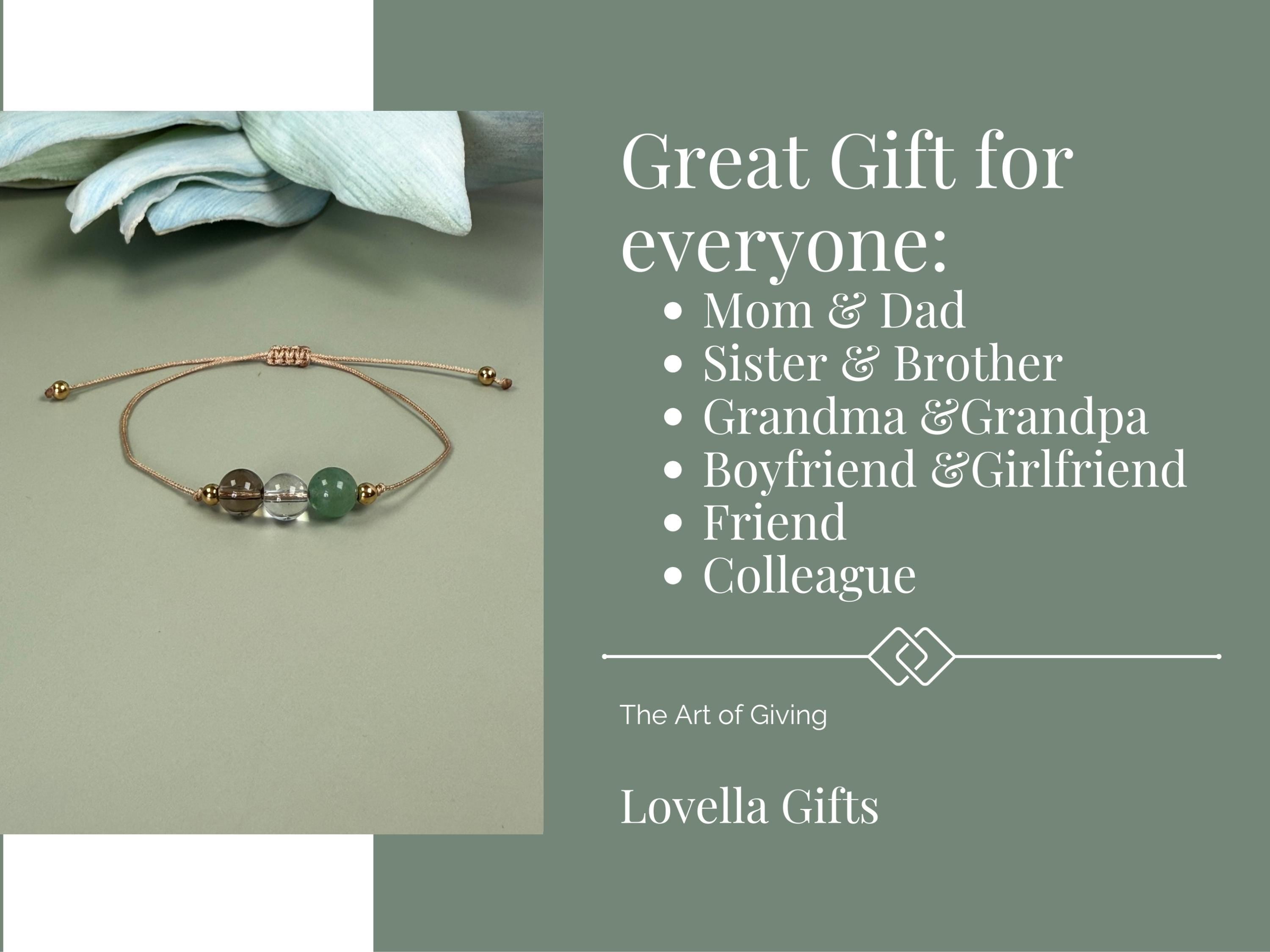 Beaded bracelet, Green Aventurine, Clear Quartz, Smoky Quartz, Thin bracelet, Protection bracelet, Success bracelet, Everyday bracelet, Friendship bracelet, Healing crystals, Evil eye jewelry, Graduation gift