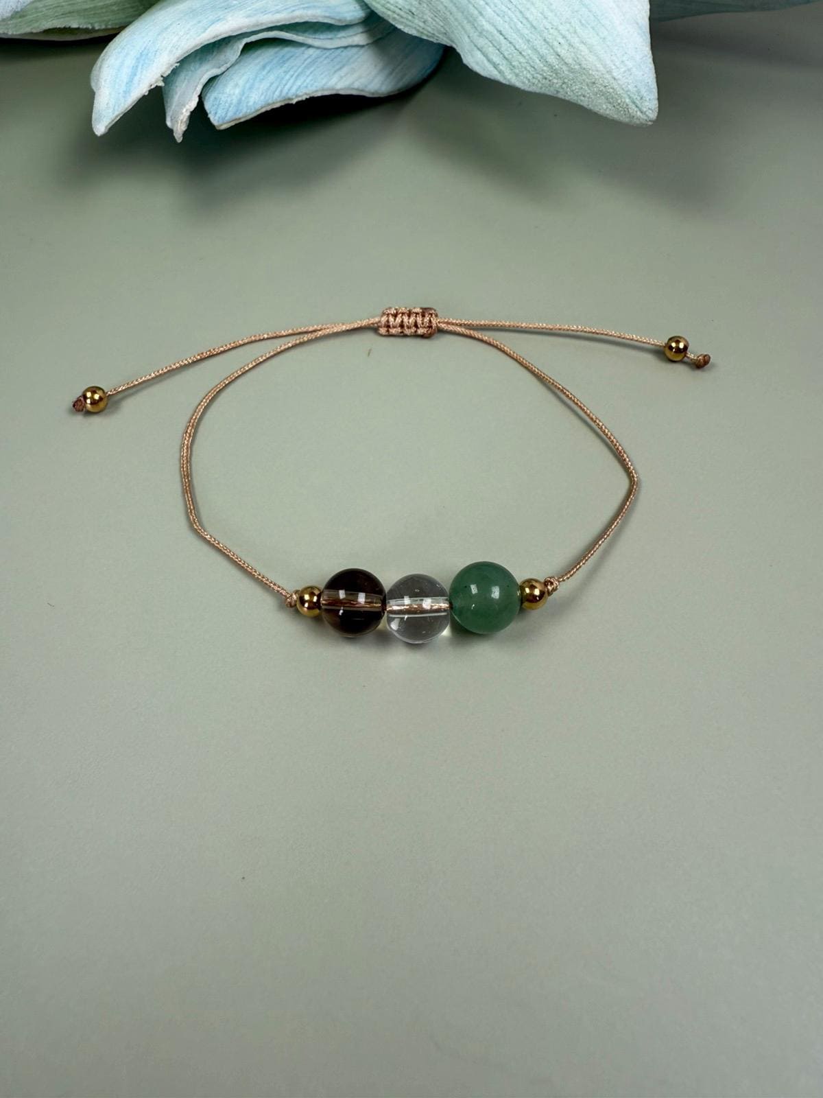 Beaded bracelet, Green Aventurine, Clear Quartz, Smoky Quartz, Thin bracelet, Protection bracelet, Success bracelet, Everyday bracelet, Friendship bracelet, Healing crystals, Evil eye jewelry, Graduation gift