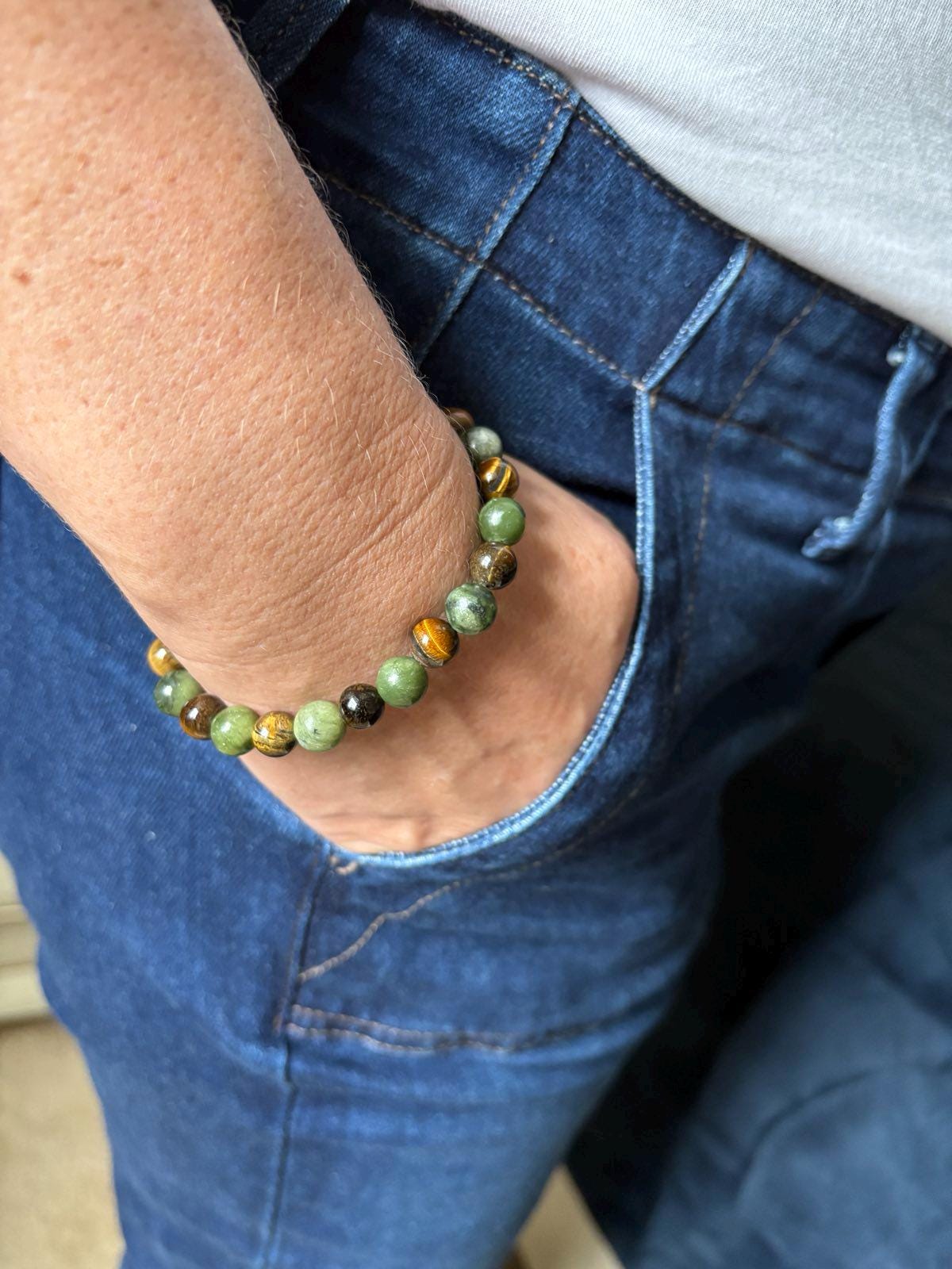 birthstone matching, manifest gemstone, money meditation aid, attraction spiritual, adornment accessory, protective talisman, bohemian stacking, negative enhancer, healing holistic gem, crystal therapy good, grounding natural, layered fortune luck, element balance aura