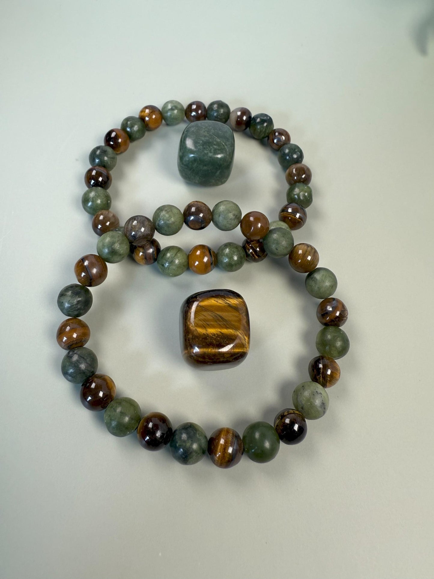 Spiritual jewelry, Positive affirmation, Meditation Jewelry, Chakra jewelry, Healing Chakra, Manifest Money, Bracelet Set, Protection jewelry, Evel Eye Jewelry, Jade Bracelet, Tigers eye bracelet, Tiger eye jewelry, Mom Birthday gift