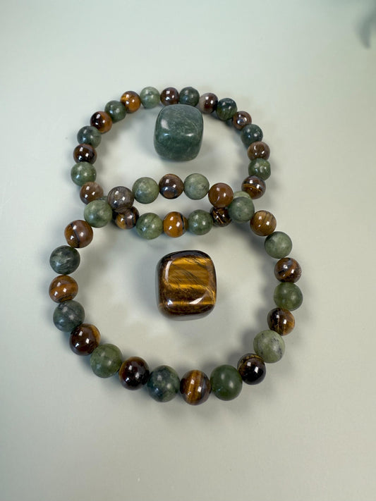 Spiritual jewelry, Positive affirmation, Meditation Jewelry, Chakra jewelry, Healing Chakra, Manifest Money, Bracelet Set, Protection jewelry, Evel Eye Jewelry, Jade Bracelet, Tigers eye bracelet, Tiger eye jewelry, Mom Birthday gift