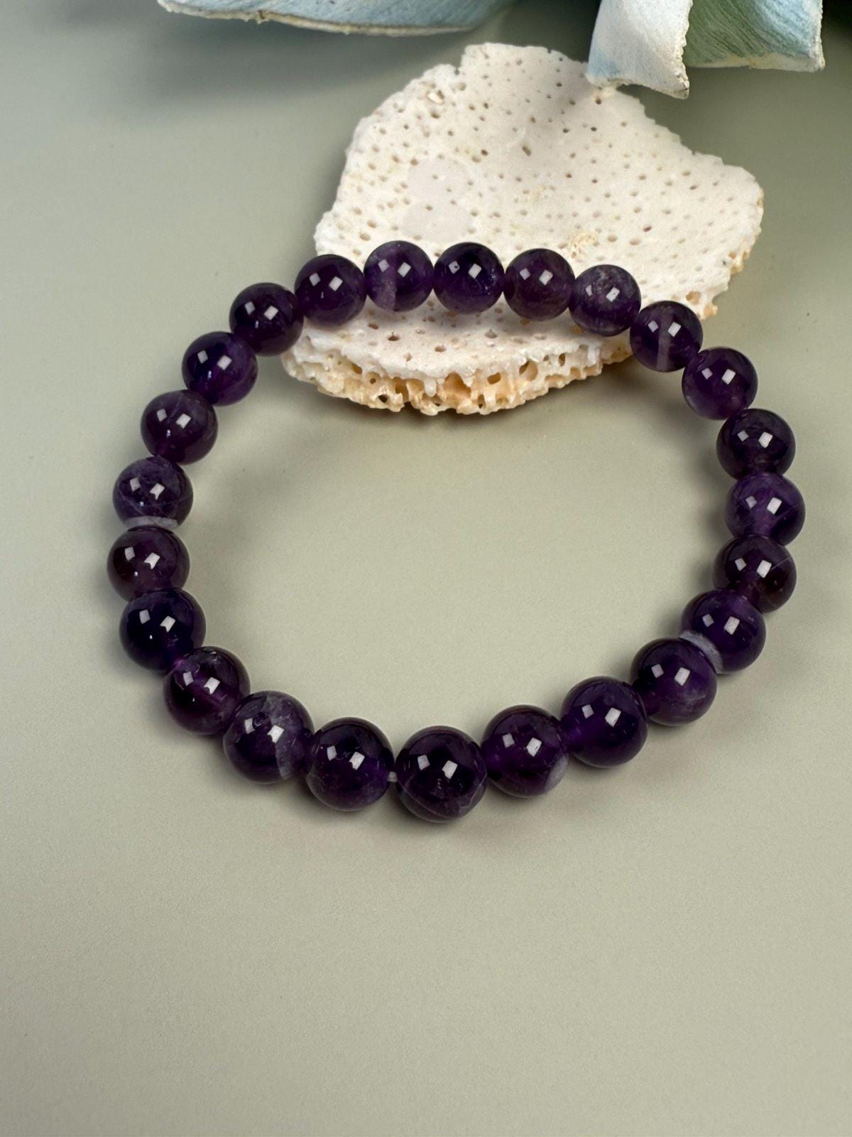 Purple Amethyst bracelet, mother of groom gift,  Thank you gift, Gift for sister, evil eye bracelet, friendship bracelet, gemstone bracelet, mom bracelet, Gift for aunt, Protection bracelet, estate jewelry, lapis lazuli, 30th birthday, 30th birthday gift, Big sister gift