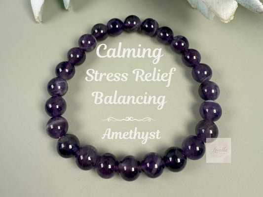 Purple Amethyst bracelet, mother of groom gift,  Thank you gift, Gift for sister, evil eye bracelet, friendship bracelet, gemstone bracelet, mom bracelet, Gift for aunt, Protection bracelet, estate jewelry, lapis lazuli, 30th birthday, 30th birthday gift, Big sister gift