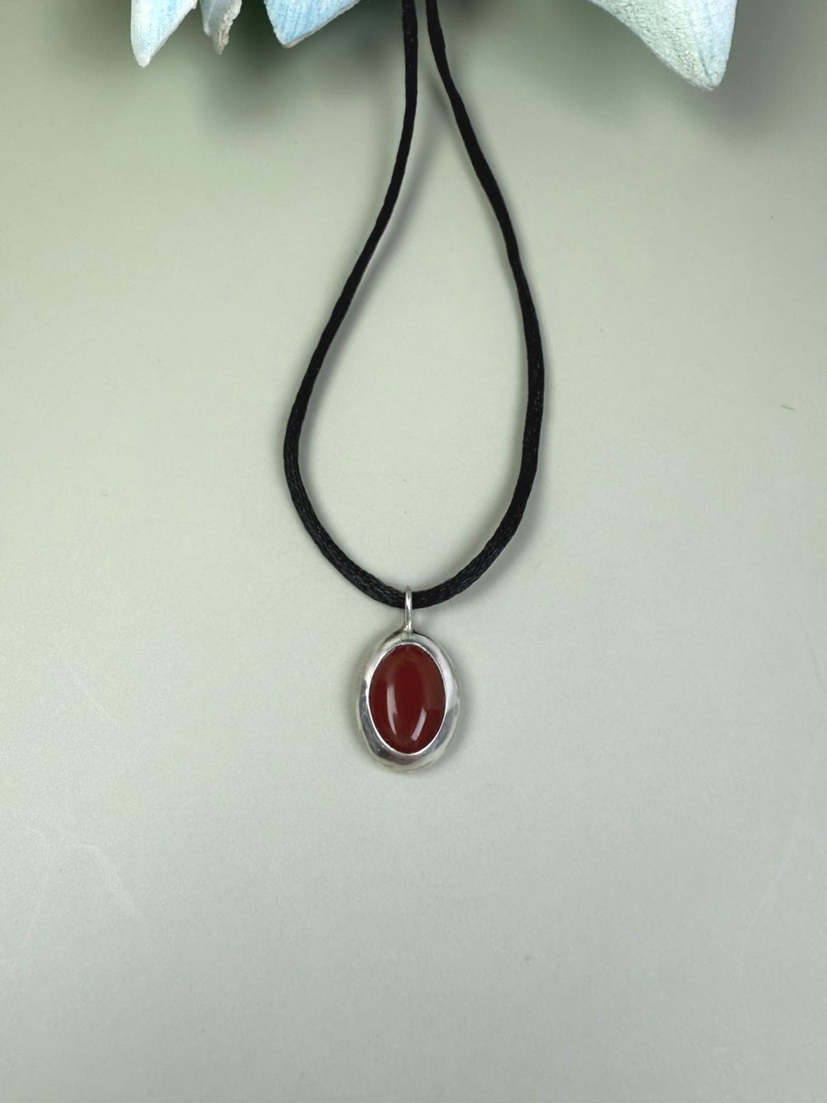 Carnelian necklace, Handmade necklace, Minimalist necklace, Y2k necklace, 30th birthday gift, Simple necklace, Unique necklace, Pendant necklace