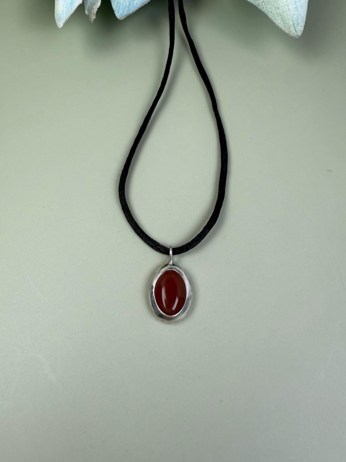 Carnelian necklace, Handmade necklace, Minimalist necklace, Y2k necklace, 30th birthday gift, Simple necklace, Unique necklace, Pendant necklace