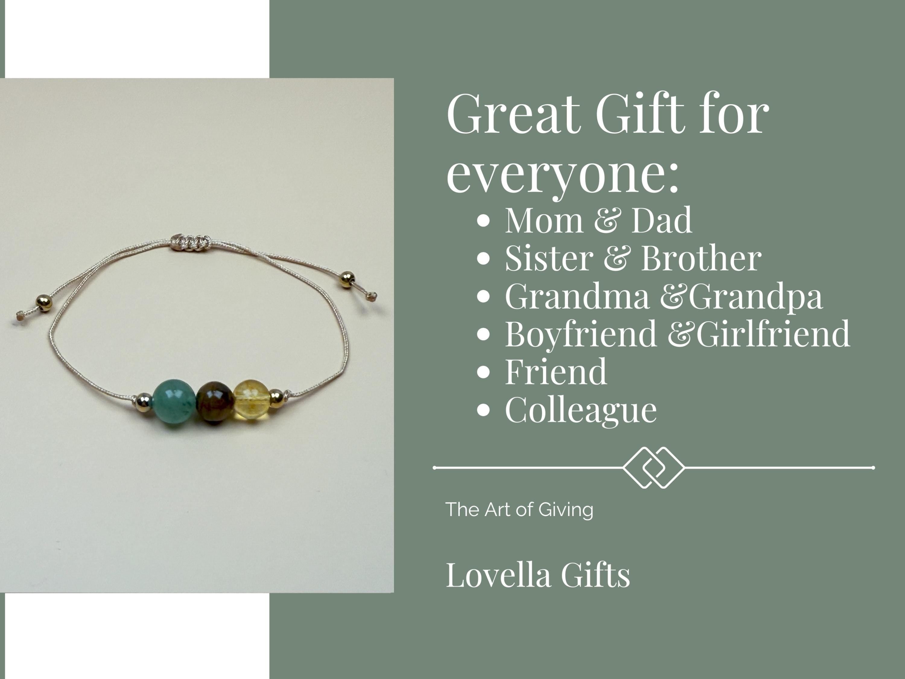 Aventurine Citrine Tiger's Eye Bracelet: Friendship, Sister, Retirement Gift