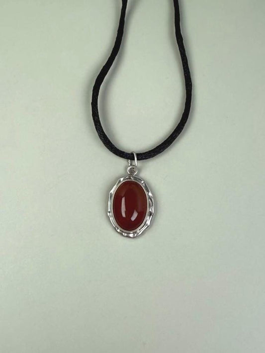 Simple Handmade Carnelian Everyday Necklace, Protection Big sister gift, Mama necklace, Y2k waterproof jewelry, 40th 50th birthday gift