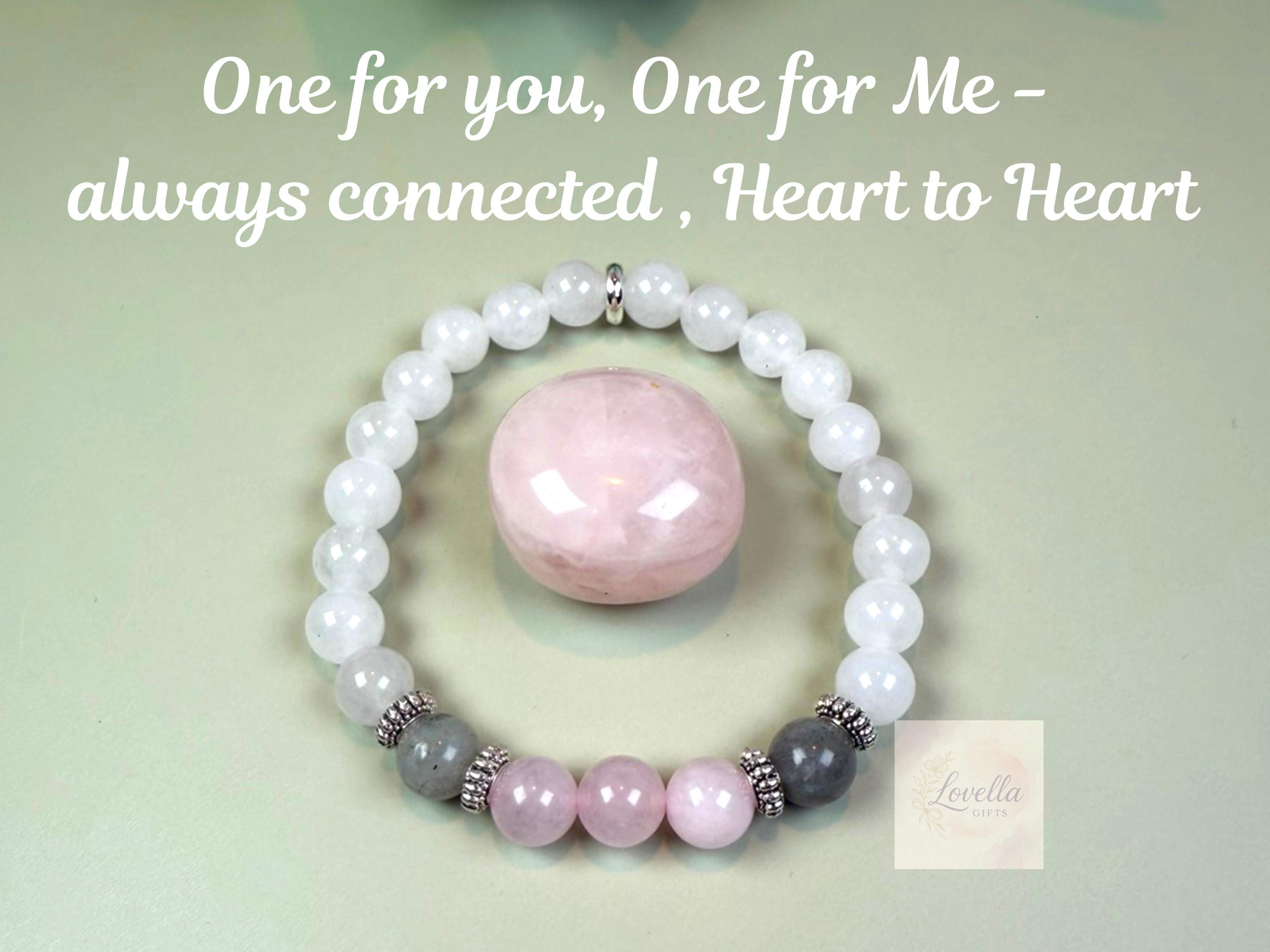 Family reunion, Mother Daughter bracelet set, Mother Daughter bracelets gift, Mother of the bride gift from daughter, Matching bracelets, Mother daughter gift, Bracelet set, Moonstone jewelry, New beginnings, Rose quartz, Matching bracelets