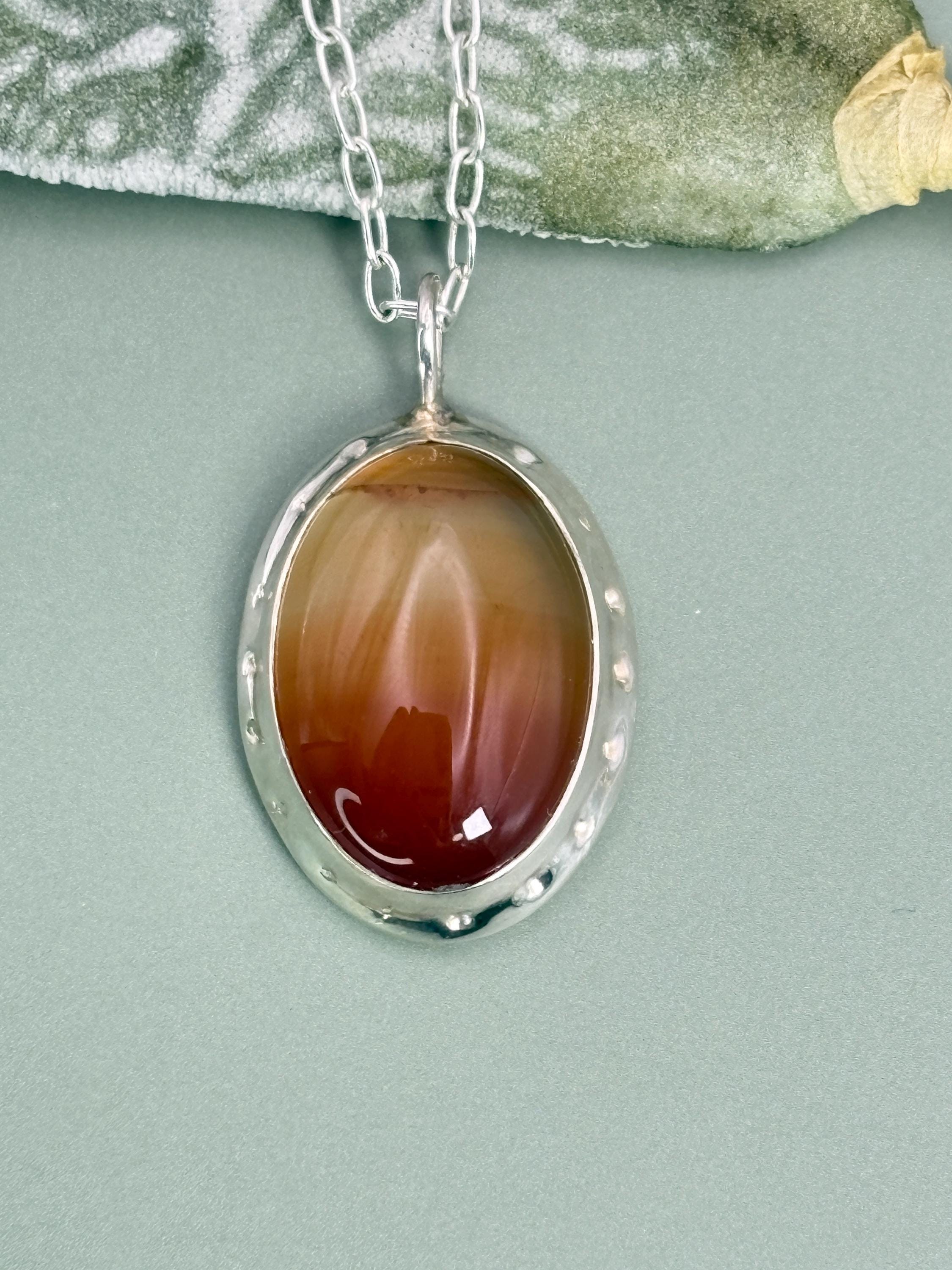Carnelian pendant, Y2K jewelry, mother daughter gift, Waterproof jewelry, mother of the groom, 40th birthday gift, 50th birthday gift, Carnelian jewelry, evil eye jewelry, 40th birthday, birthstone jewelry, simple pendant, Big sister gift