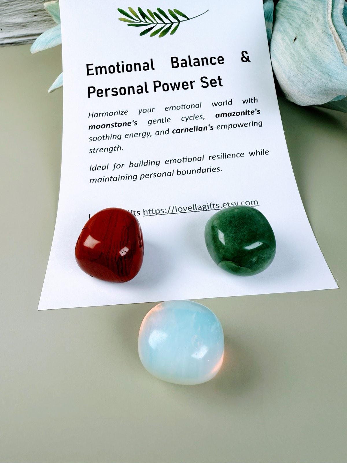 Grief & Abundance Crystal Set: Prosperity Tumble Stones for Emotional Support