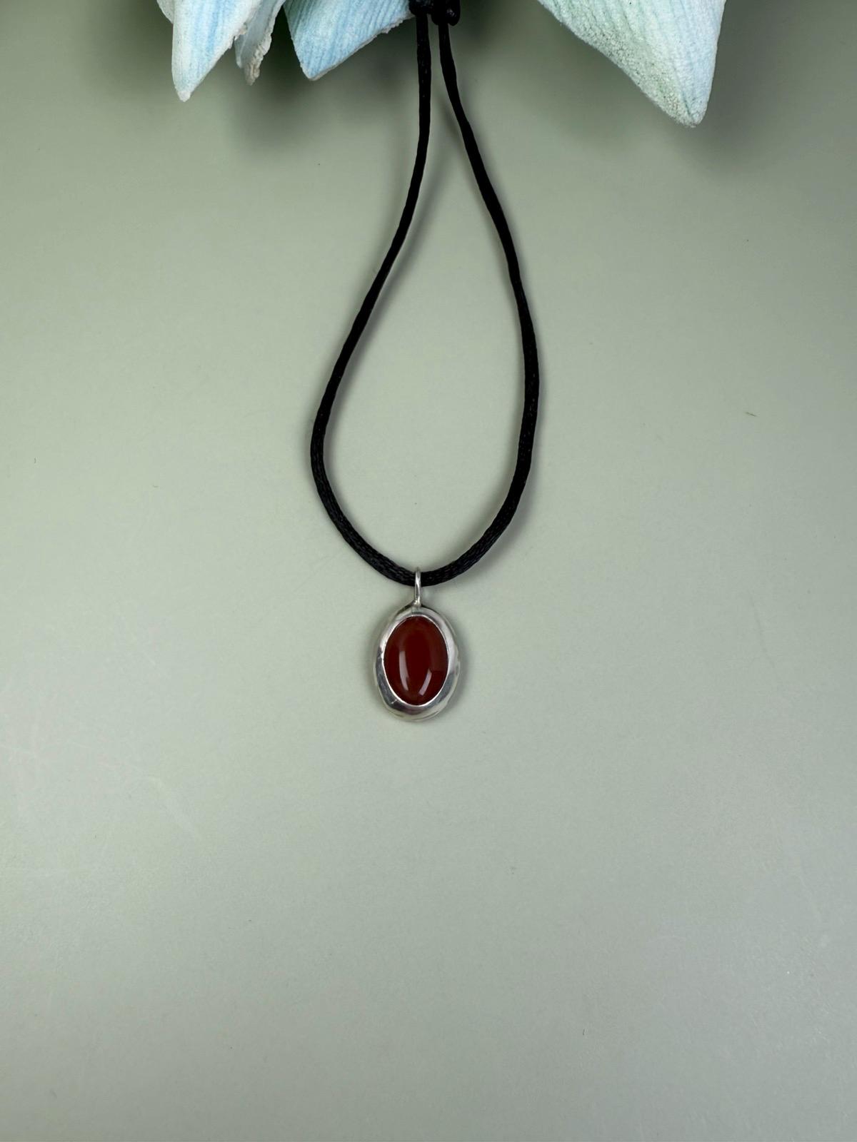 Carnelian necklace, Handmade necklace, Minimalist necklace, Y2k necklace, 30th birthday gift, Simple necklace, Unique necklace, Pendant necklace