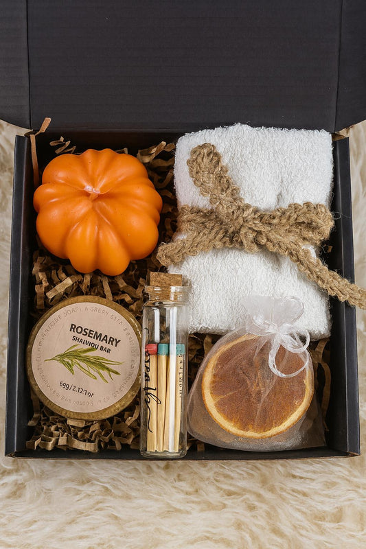 Cozy fall set Spooky Season Gift Harvest Gift Pumpkin Spice Halloween Gifts Boo Basket Fall Spa Care Package Sending Hugs Hello Fall Gift