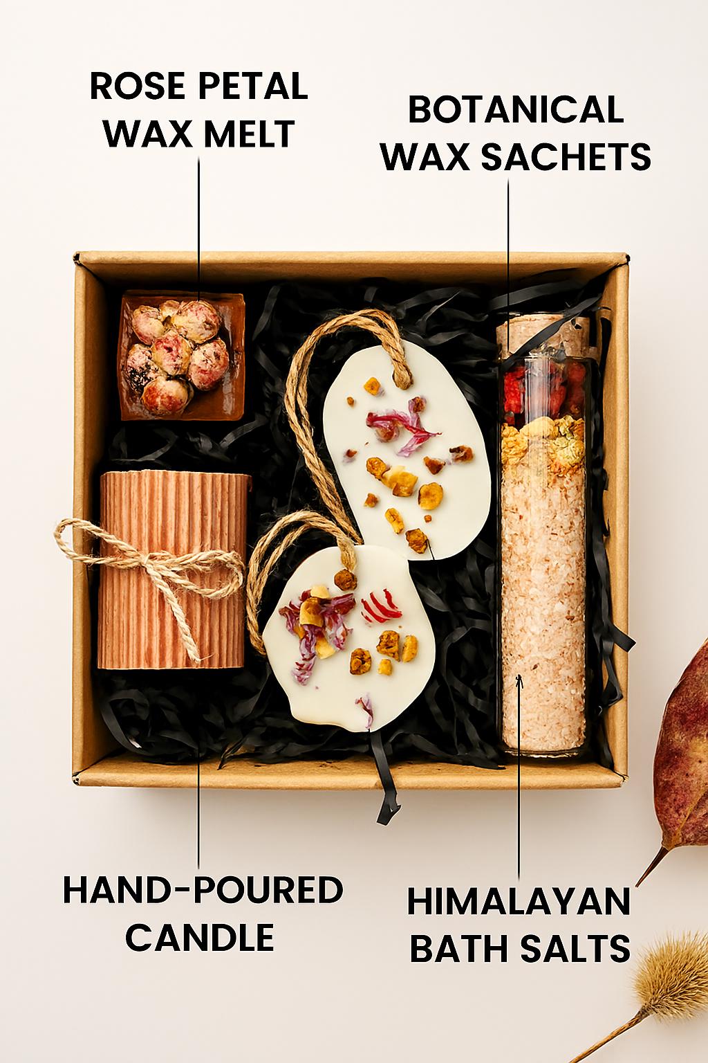 christmas spa gift box, holiday pamper gift set, cozy winter self care package, christmas gift for her, spa christmas basket, holiday care package, stocking stuffer spa gift, festive pamper gift box, christmas comfort gift, winter wellness gift set, luxury christmas gift box, handmade christmas spa set, gift ready christmas box