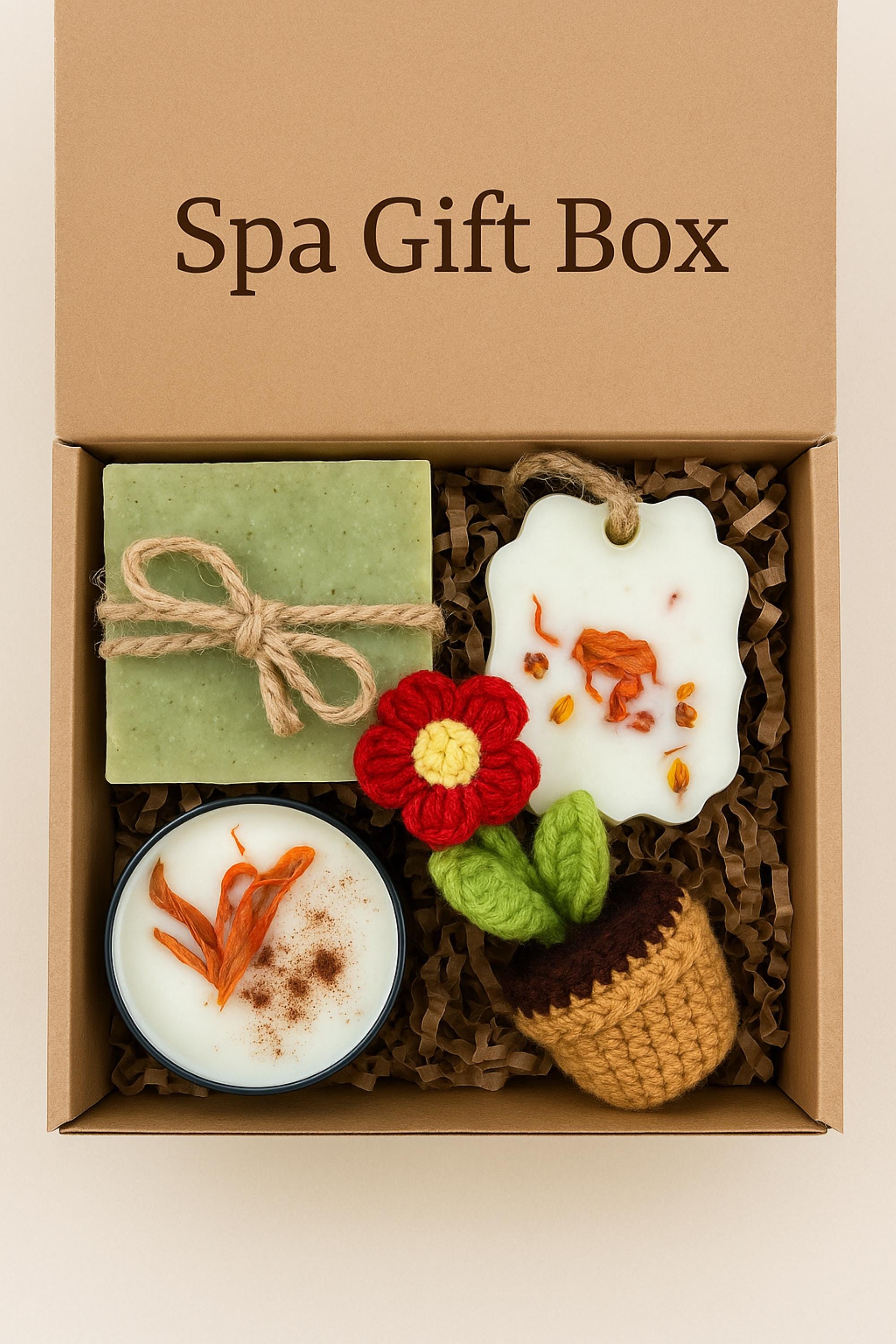 eco friendly self care, natural spa gift box, handmade soap set, candle gift box, botanical sachet gift, zero waste spa gift, eco pampering gift, green gift set, natural bath box, eco friendly gift her,  relaxing self care set, eco holiday gift, sustainable spa kit