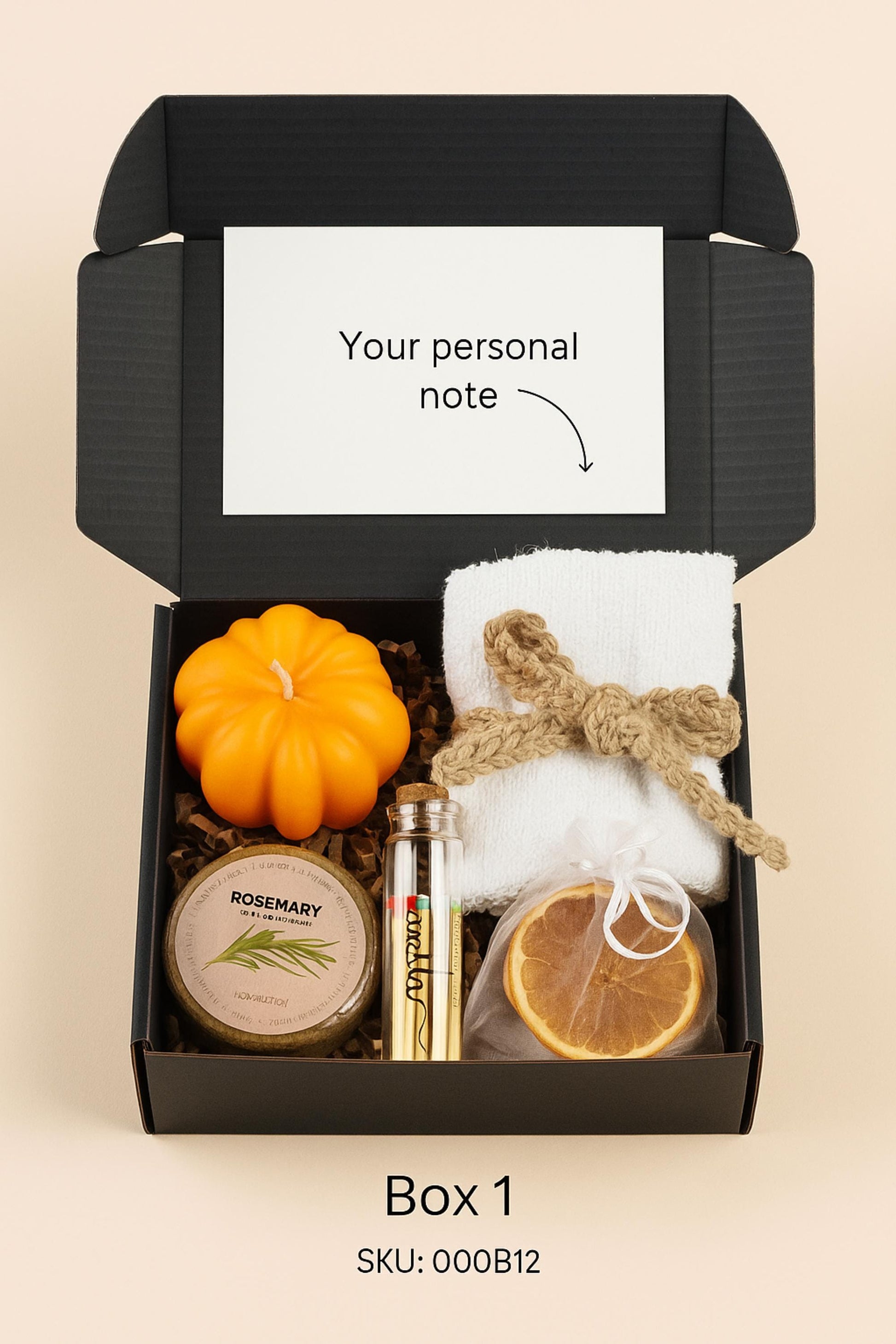 Cozy Fall Set, Spooky Season Gift, Pumpkin Spice Candle, Halloween Favors
