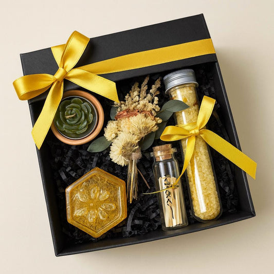 Luxury Spa Gift Box for Her – Handmade Self Care Package with Soap, Candle & Bath Salts, Relaxation Pamper Gift, Birthday or Thinking of You