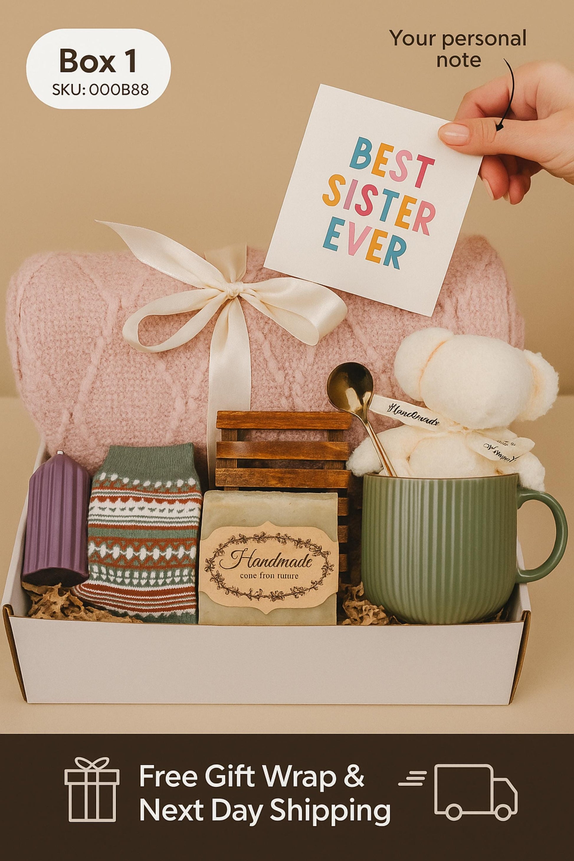 Birthday Gift Set, Sister Gifts, Best Sister Ever, Gift Box for Her, Self Care Box, Set For Sister, Personalized Box, Custom Gift Box, Birthday Present, Gift for Her, Gift for Women, Gift for sister, Self Care Package
