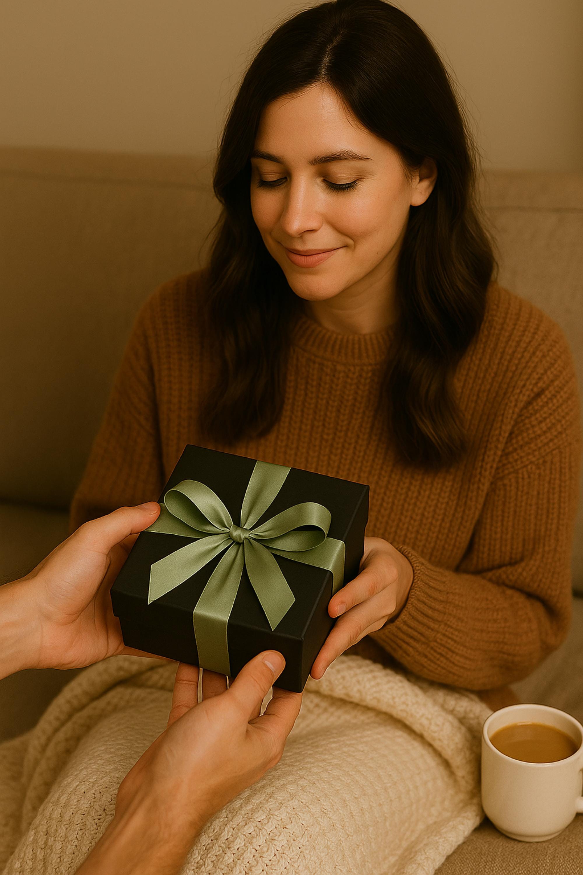 Christmas Candle Gift Set – Handmade Holiday Spa Box with Bubble Candles, Wax Ornament & Bath Salts