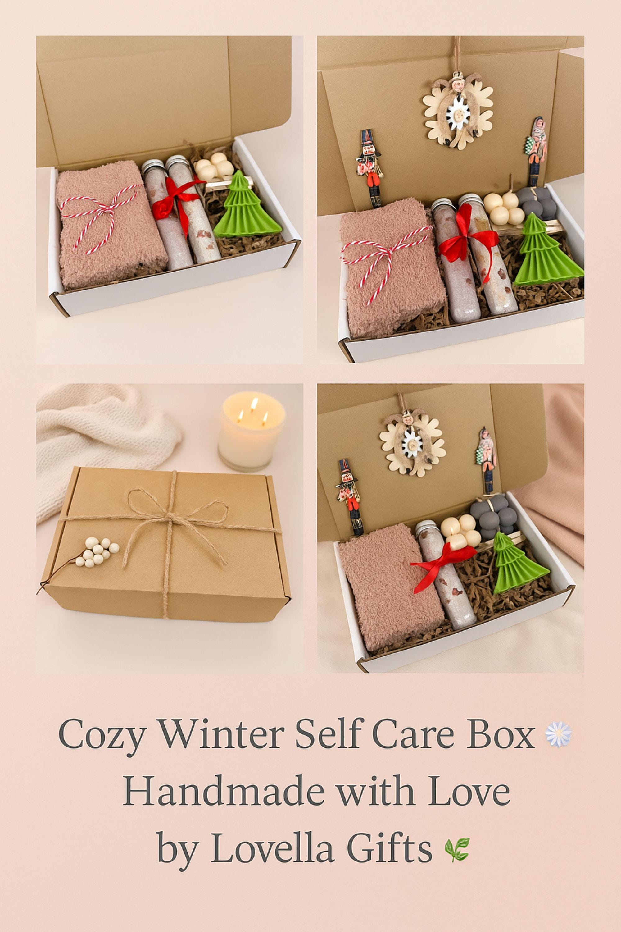 holiday spa gift, eco friendly Christmas gift, sunflower gift box, handmade holiday spa set, natural holiday self care, eco holiday box, spa Christmas gift, sunflower spa gift, holiday thank you box, Christmas gift box, Holiday self care set, Cozy spa gift, Socks candle gift, Bath salt tube set, Handmade soap box, Winter relaxation gift, Rustic Christmas decor, Cozy holiday gift for her, Christmas gift basket women, Handmade candle gift, Christmas pamper box, Lovella Gifts spa set
