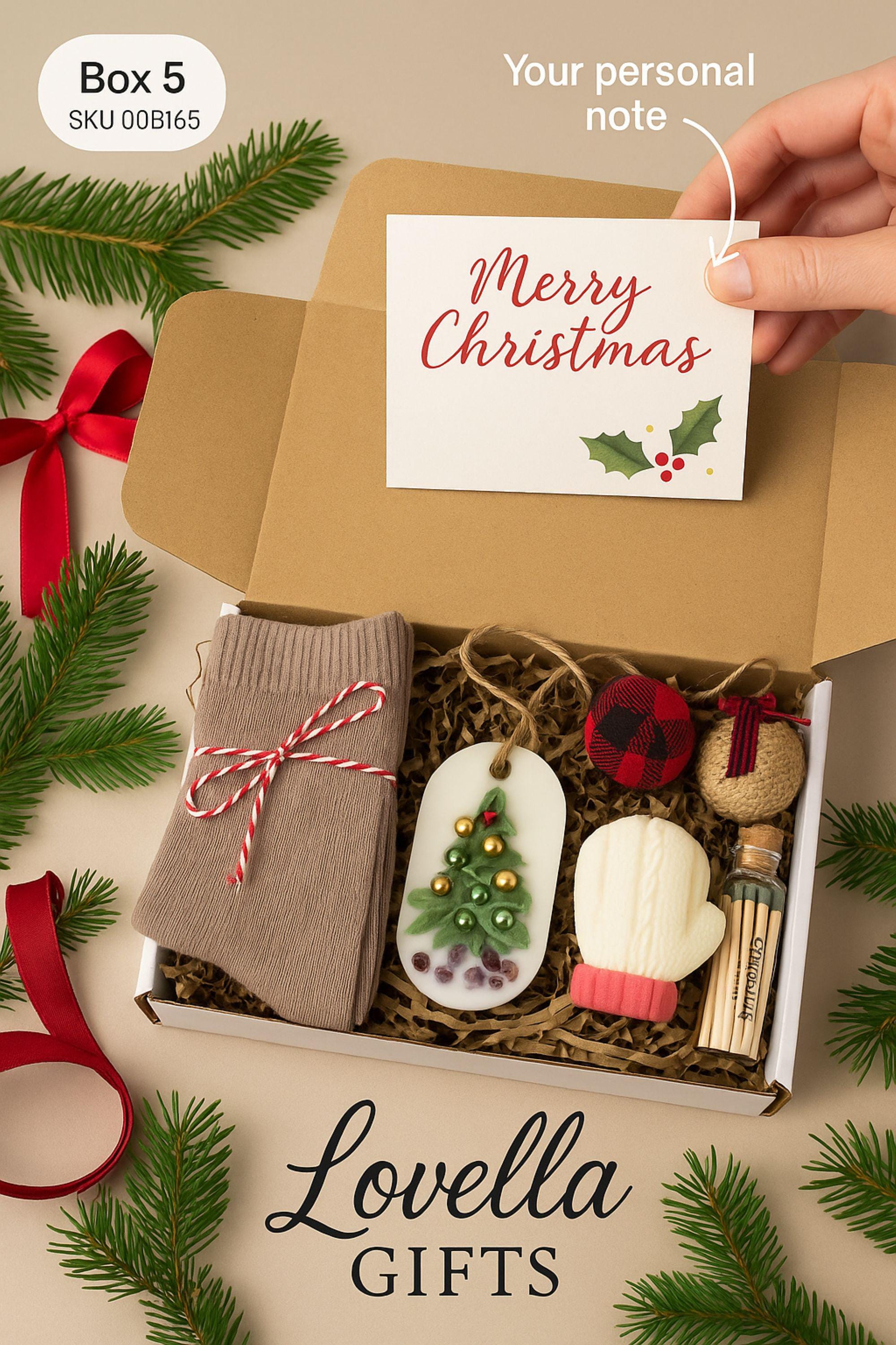holiday spa gift, eco friendly Christmas gift, sunflower gift box, handmade holiday spa set, natural holiday self care, eco holiday box, spa Christmas gift, sunflower spa gift, holiday thank you box, Christmas gift box, Holiday self care set, Cozy spa gift, Socks candle gift, Bath salt tube set, Handmade soap box, Winter relaxation gift, Rustic Christmas decor, Cozy holiday gift for her, Christmas gift basket women, Handmade candle gift, Christmas pamper box, Lovella Gifts spa set