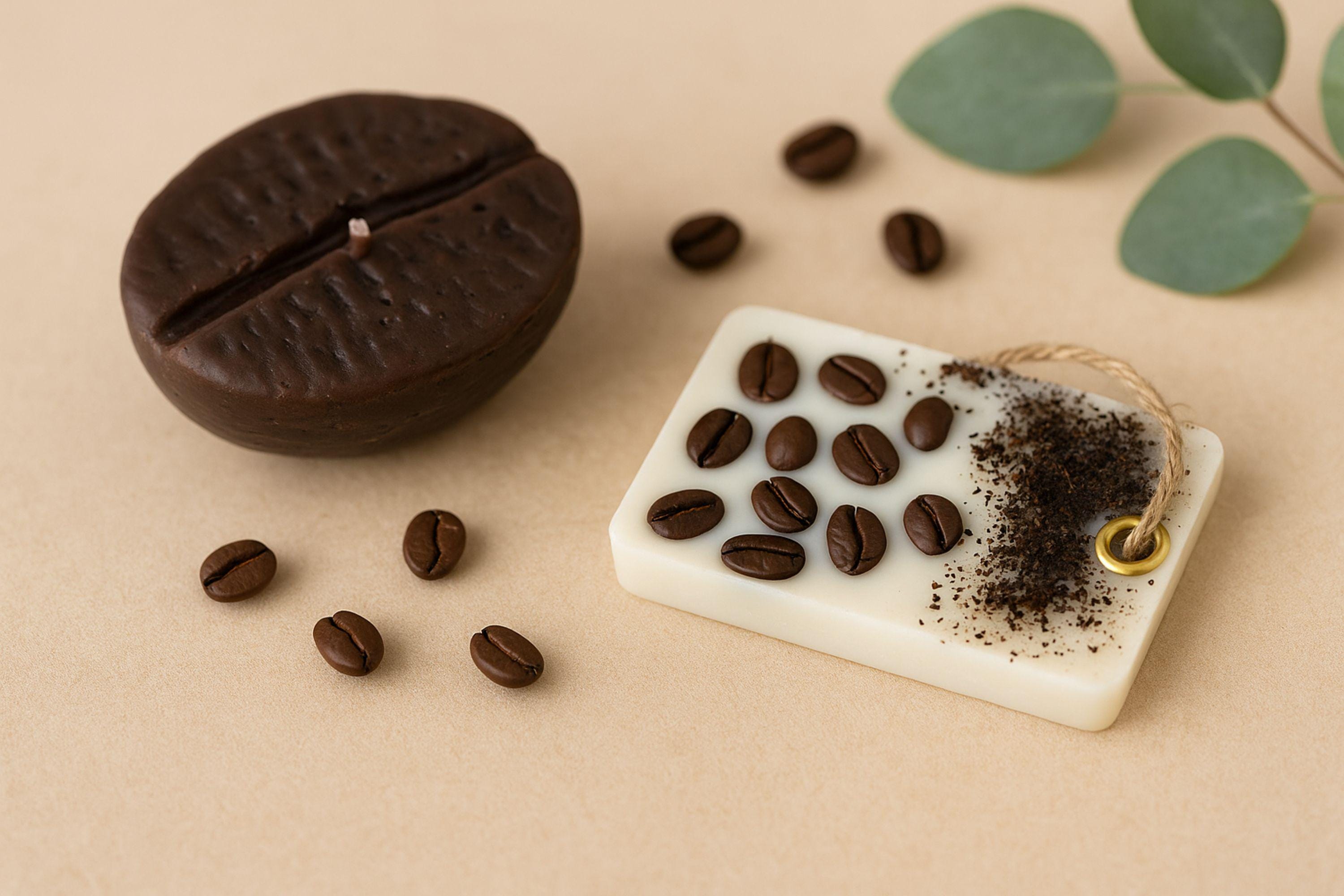 mothers day coffee lover gift box for mom cozy care package with coffee bean candle coffee wax sachet handmade soap soap bag coffee themed self care gift for women relaxation spa gift set thoughtful gift for mom who loves coffee unique coffee gift box ready to gift cozy aesthetic pamper gift for her coffee lover present