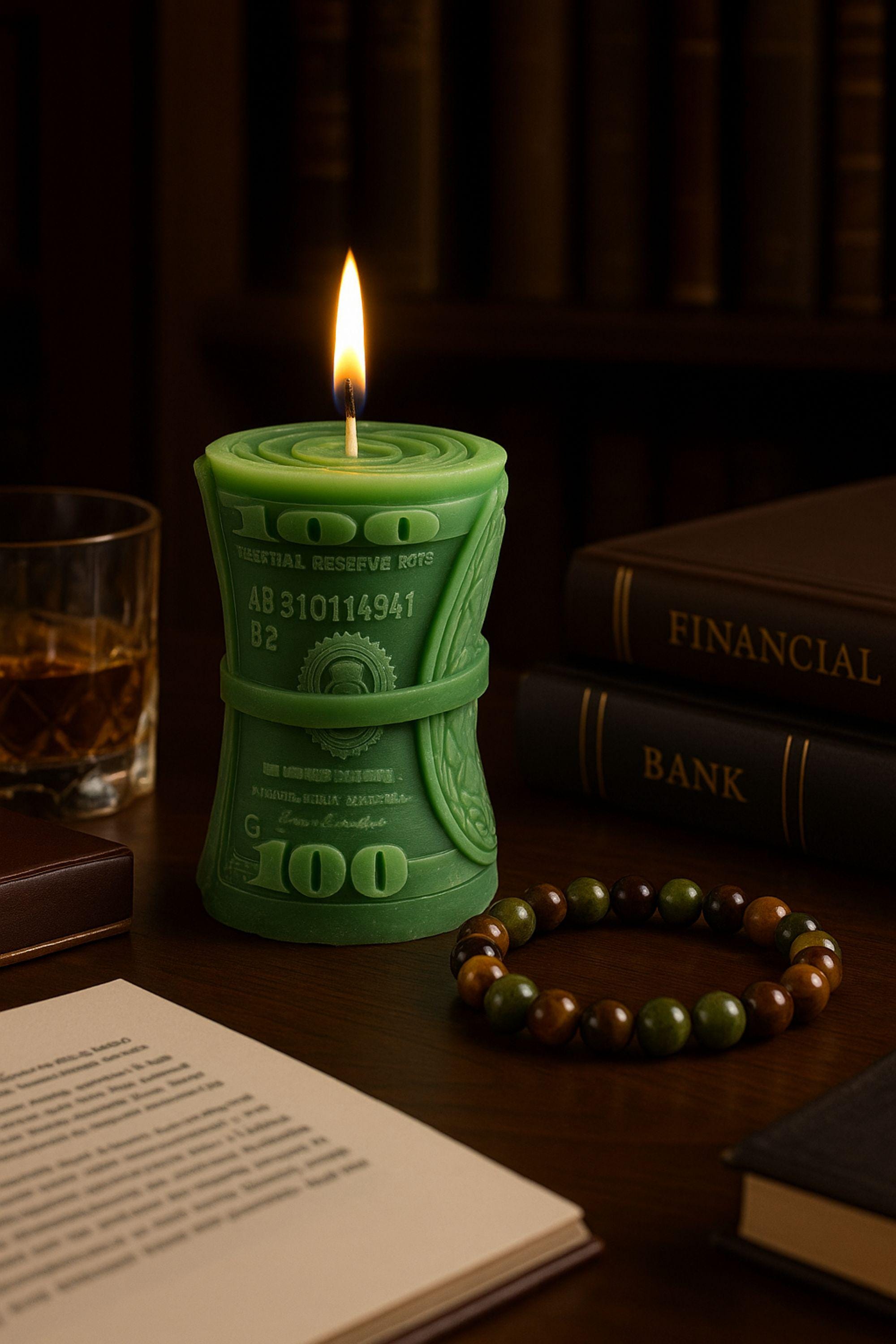 Wealth manifestation gift set with crystal bracelet, tiger eye stone, green aventurine, prosperity candle, handmade soap and intention scroll in black gift box, spiritual abundance ritual kit for attracting money success and positive energy, law of attraction gift for her or him, meaningful crystal gift set for manifestation and personal growth