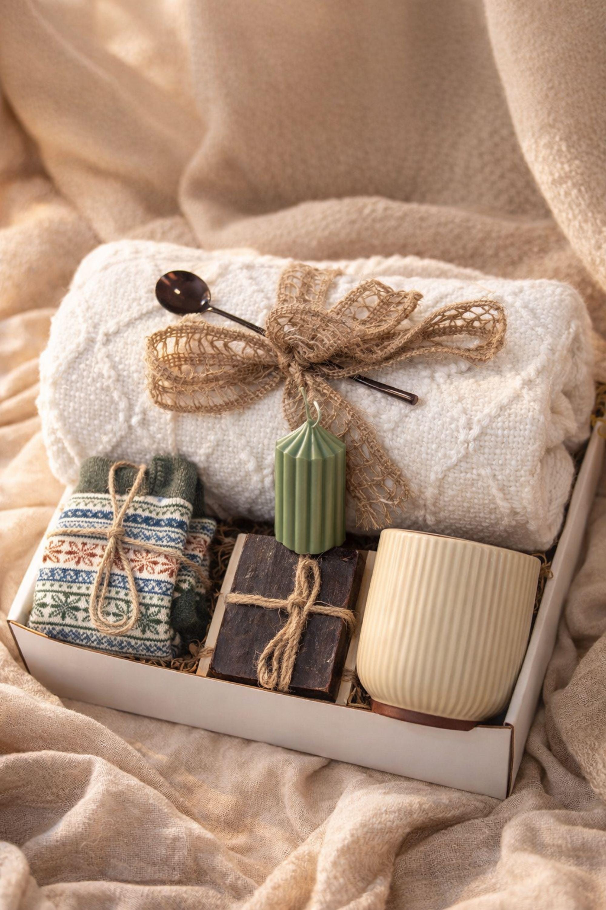 get well soon gift box after surgery care package recovery gift for her with cozy blanket, candle, ceramic mug, handmade soap, comfort gift set, feel better gift, hospital recovery gift, self care box, thinking of you gift, healing gift basket, wellness gift, cozy recovery box, comfort care package, relaxation gift for recovery