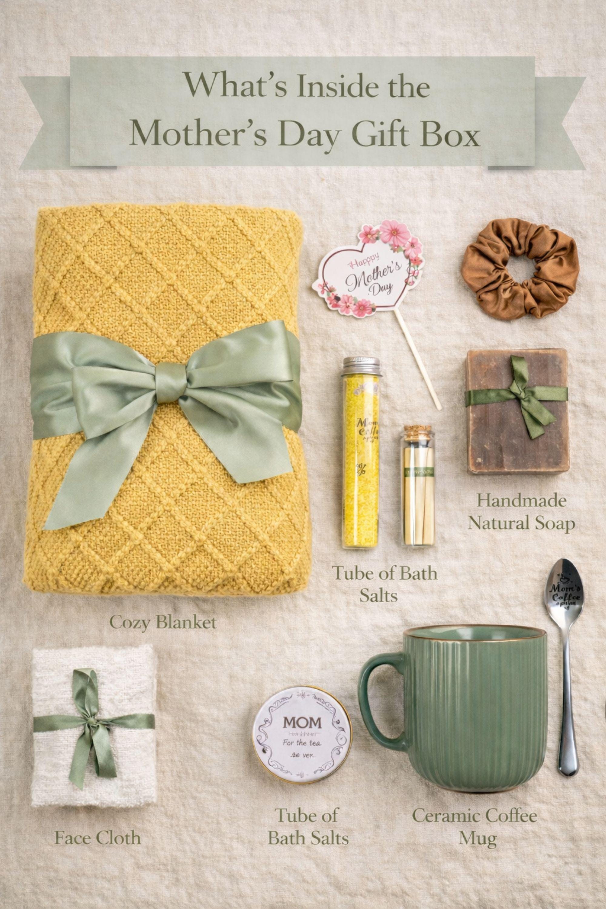 Cozy gift box for women self care package with blanket mug handmade soap bath salts relaxing spa gift set for her, birthday gift box, comfort care package, thoughtful gift for women, cozy relaxation gift basket, ready to gift spa box for stress relief and self care