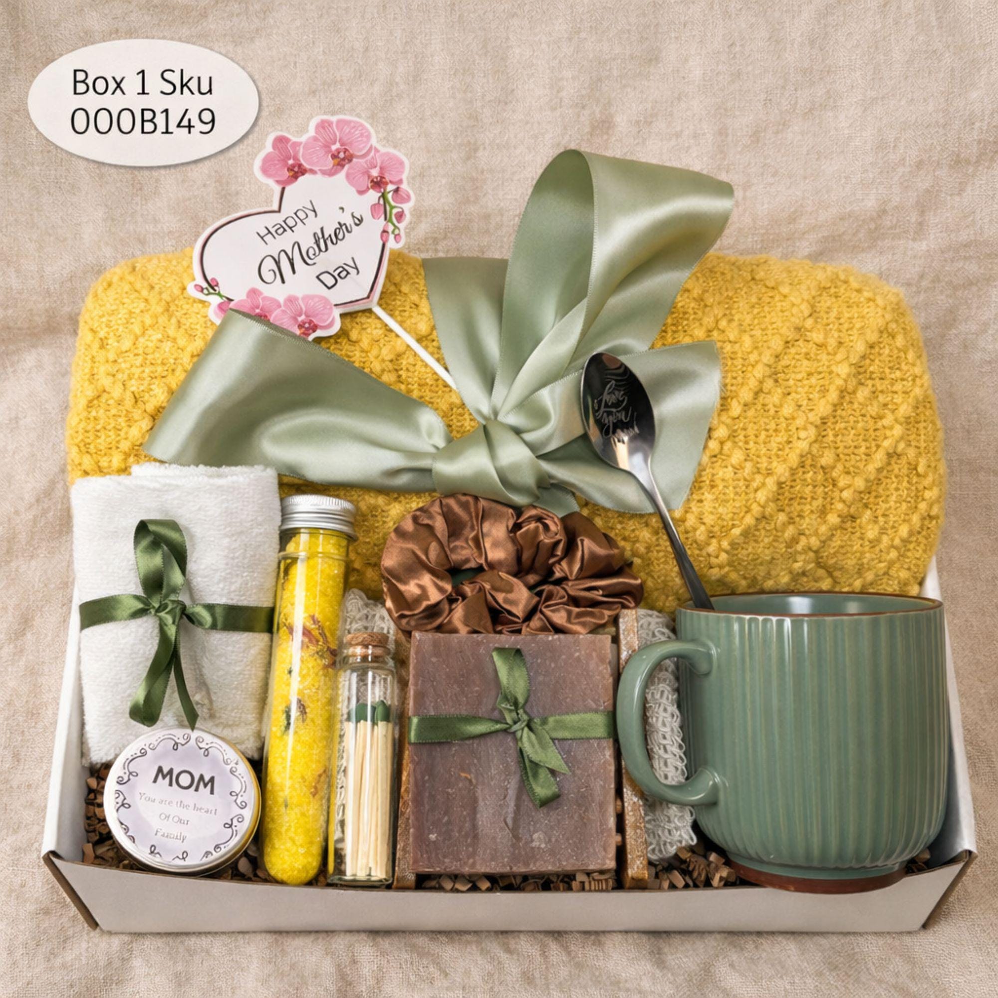 Cozy gift box for women self care package with blanket mug handmade soap bath salts relaxing spa gift set for her, birthday gift box, comfort care package, thoughtful gift for women, cozy relaxation gift basket, ready to gift spa box for stress relief and self care