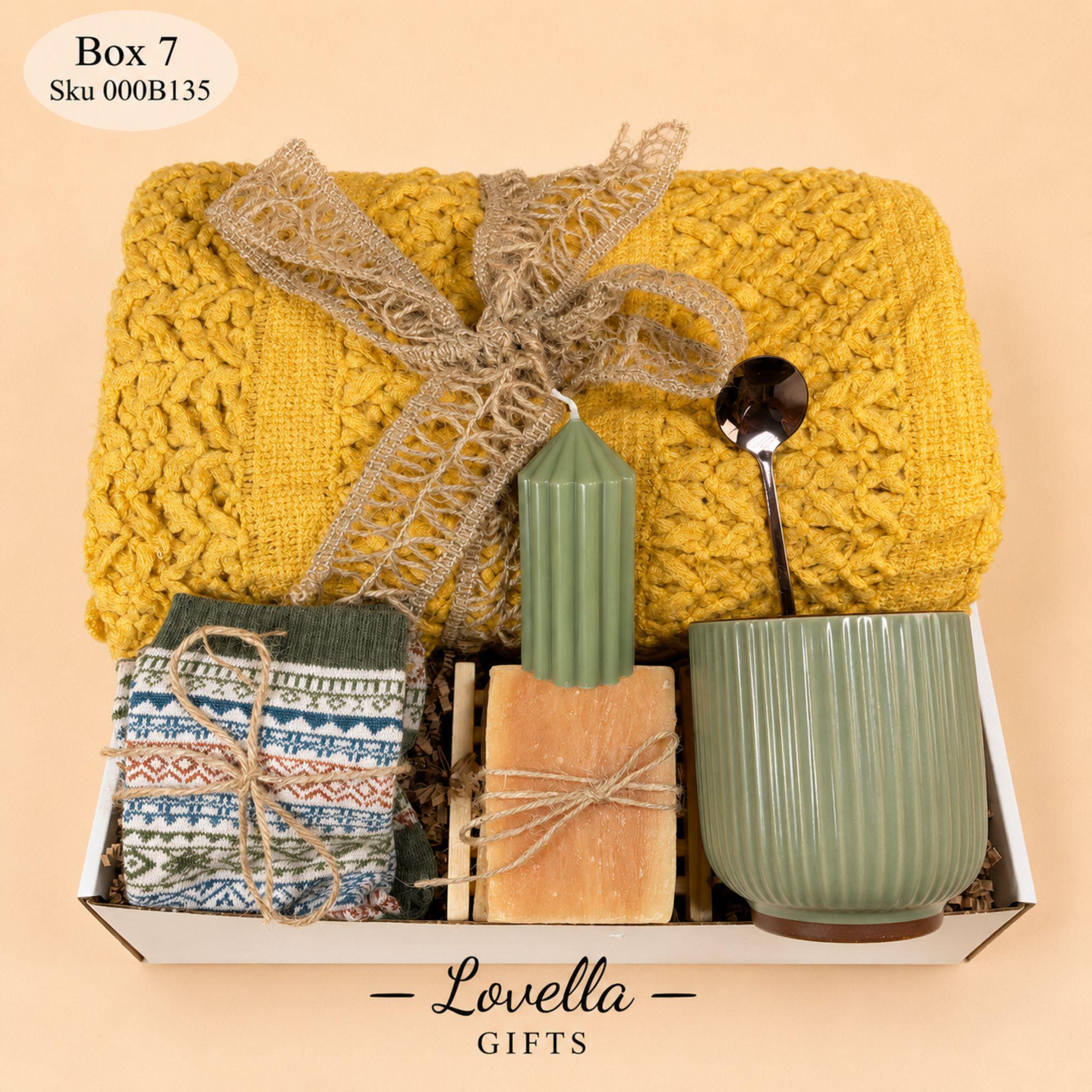 Ultimate hygge gift box for men with cozy olive blanket, candle, handmade soap, ceramic mug and spoon, masculine self care gift basket for him, sympathy gift box, get well soon care package, comfort gift for men, thinking of you gift basket, grief support gift, cozy blanket gift set, masculine relaxation box, neutral earthy hygge care package for husband, boyfriend, coworker, dad or friend, ready to gift handmade comfort box