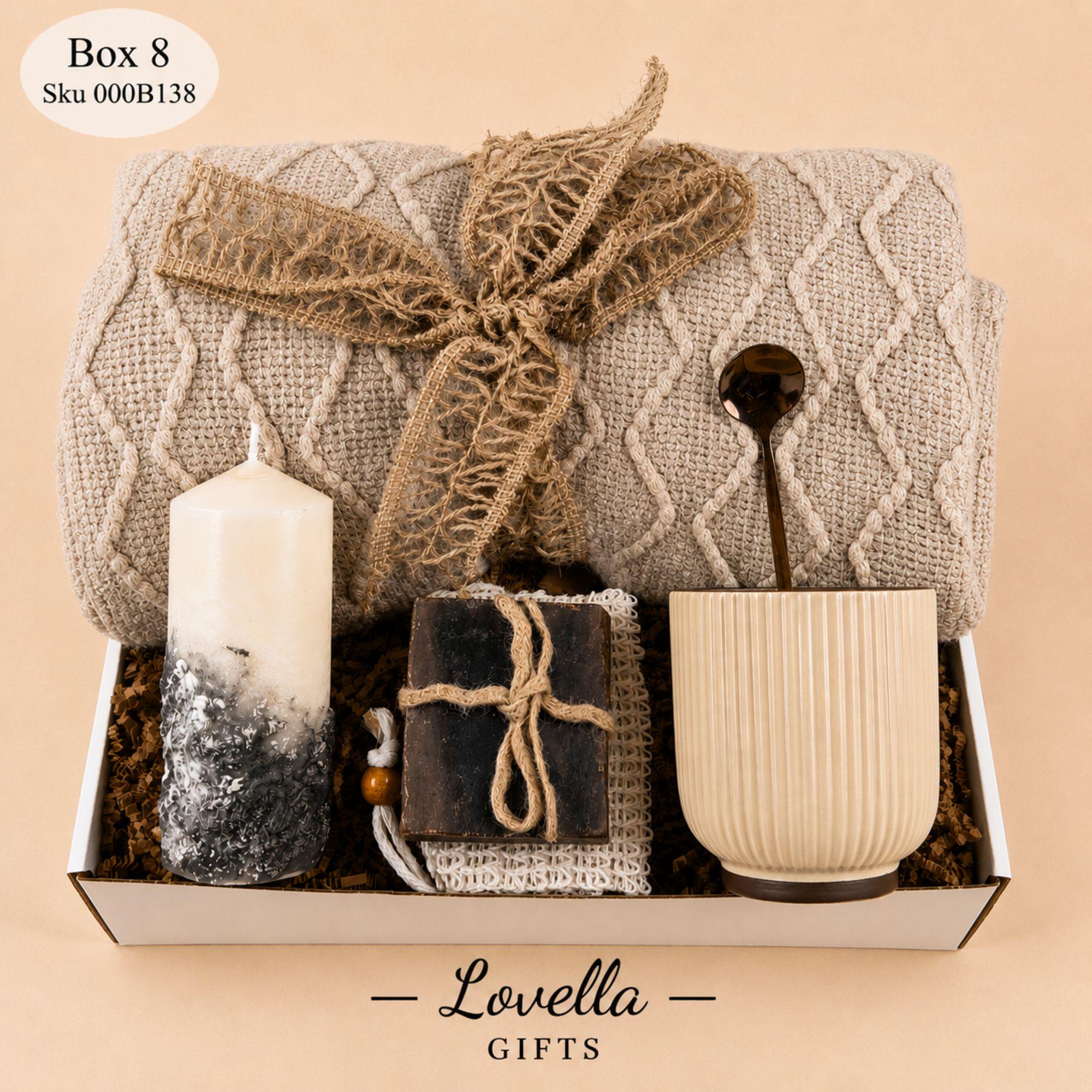 Ultimate hygge gift box for men with cozy olive blanket, candle, handmade soap, ceramic mug and spoon, masculine self care gift basket for him, sympathy gift box, get well soon care package, comfort gift for men, thinking of you gift basket, grief support gift, cozy blanket gift set, masculine relaxation box, neutral earthy hygge care package for husband, boyfriend, coworker, dad or friend, ready to gift handmade comfort box