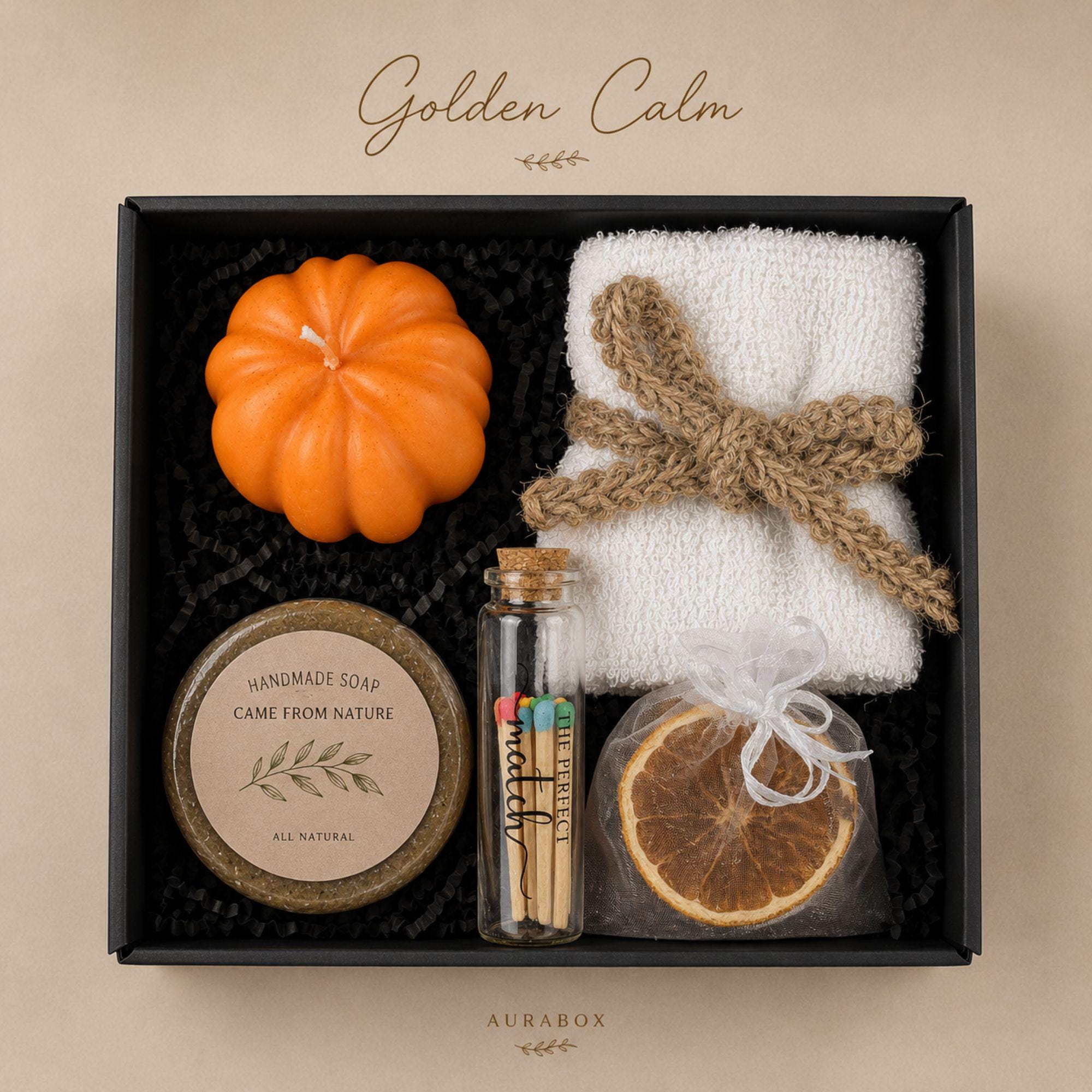 Thanksgiving Gift Box for Women, Fall Spa Gift Basket, Cozy Autumn Self Care Package, Pumpkin Candle Hostess Gift Set