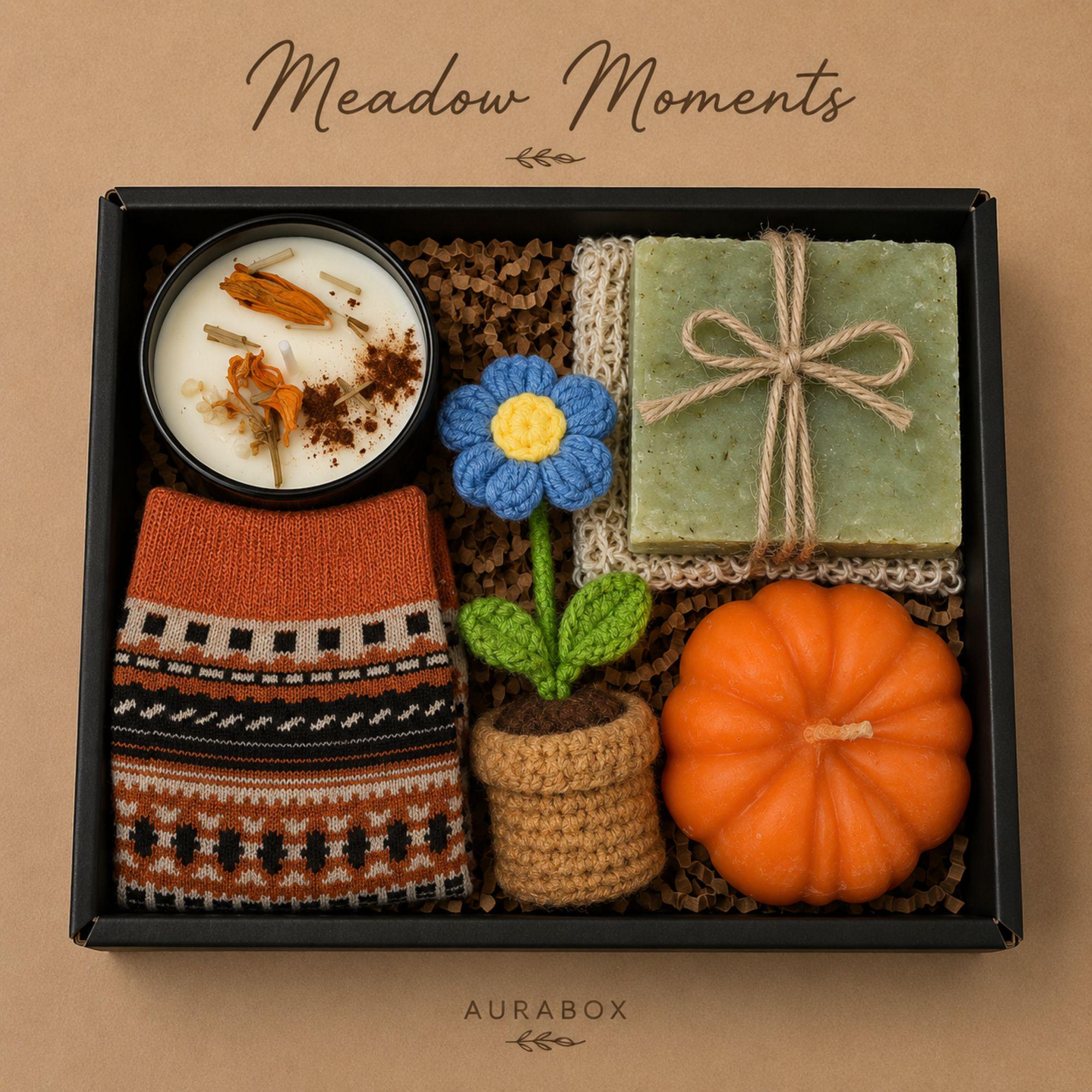 Thanksgiving Gift Box for Women, Fall Spa Gift Basket, Cozy Autumn Self Care Package, Pumpkin Candle Hostess Gift Set