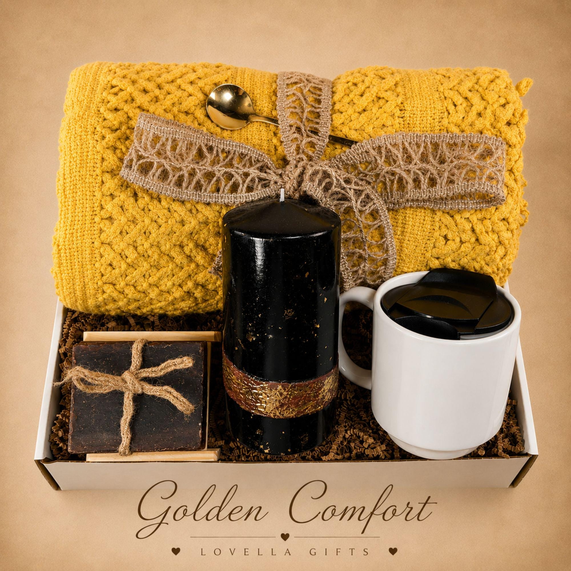 Money manifestation gift box featuring Tiger's Eye bracelet, prosperity stone, money candle and handmade soap. Prosperity gift set for wealth and abundance, entrepreneur gift, success crystal gift, good luck gift, financial success gift, law of attraction gift and wealth attraction gift ready to gift.