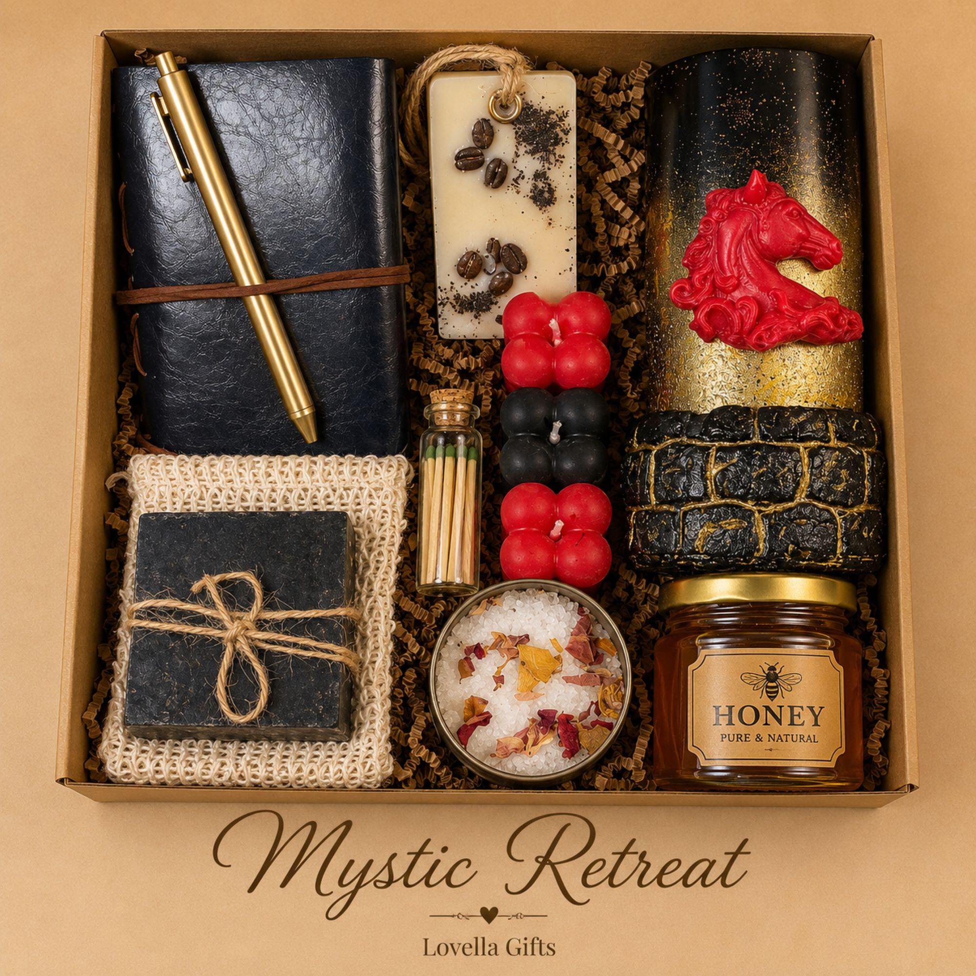Gift box for men with self care essentials, Father's Day gift set, relaxation care package, birthday gift for dad, husband gift basket, boyfriend gift box, hygge gift set, thoughtful gift for him, mens wellness gift, housewarming gift, appreciation gift for coworker, get well soon gift for men, luxury gift basket, ready to gift self care package, handmade Florida gift box