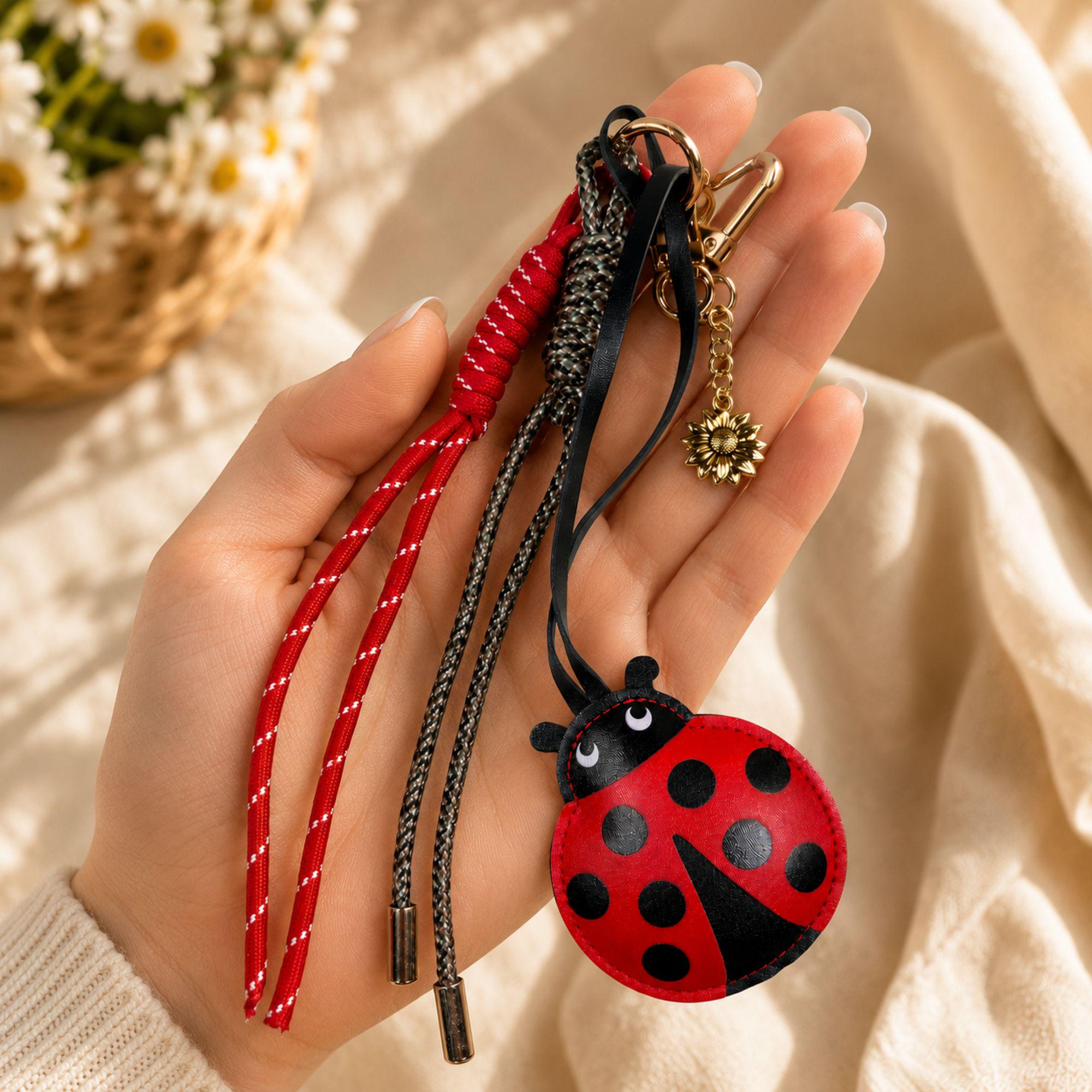 Ladybug Bag Charm cute lucky ladybug purse charm with handbag accessory styling, optional charm details, and cheerful gift for her presentation.