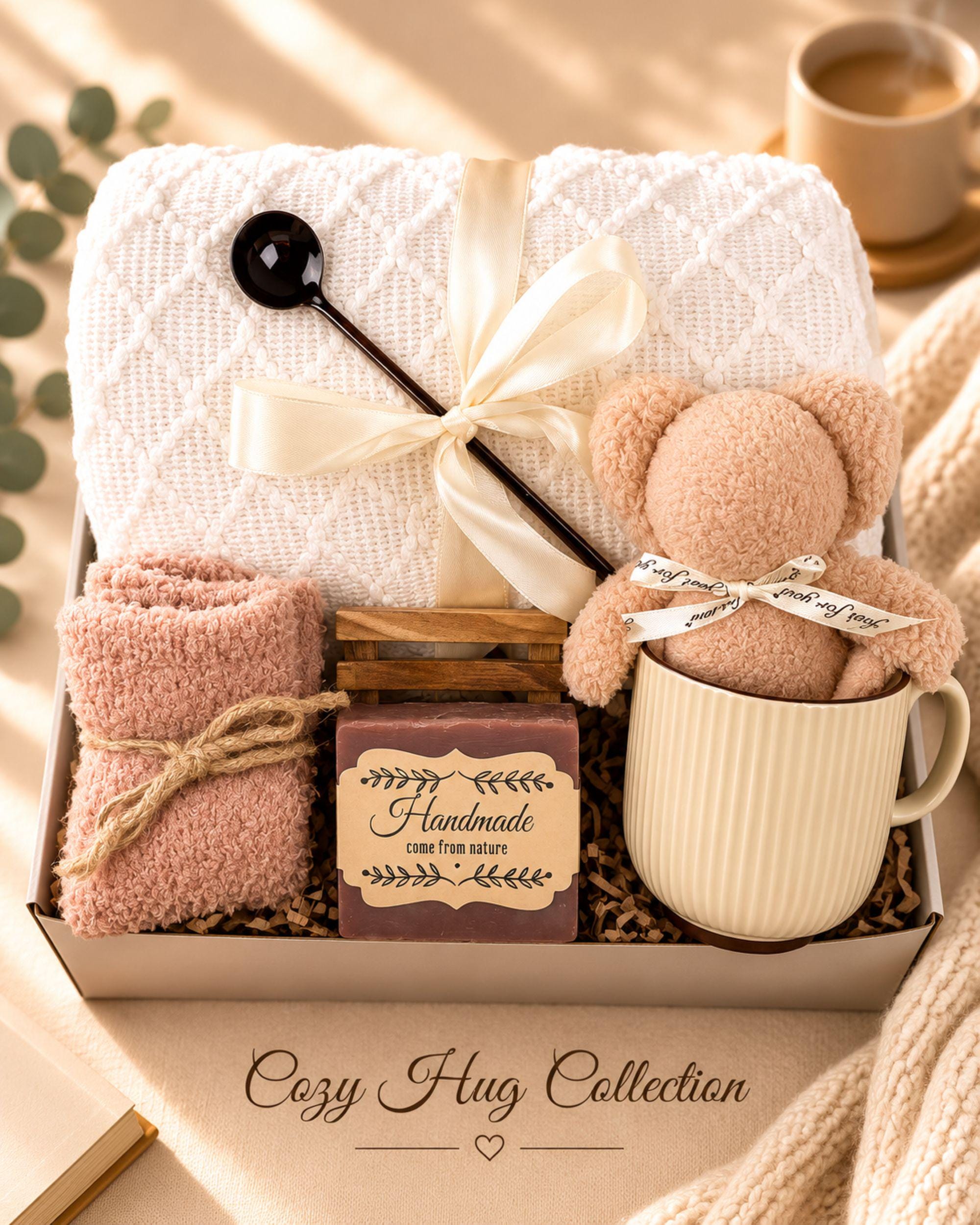 Surgery Recovery Gift Box post surgery care package with comforting self care items, get well soon support, and thoughtful recovery gift for women.
