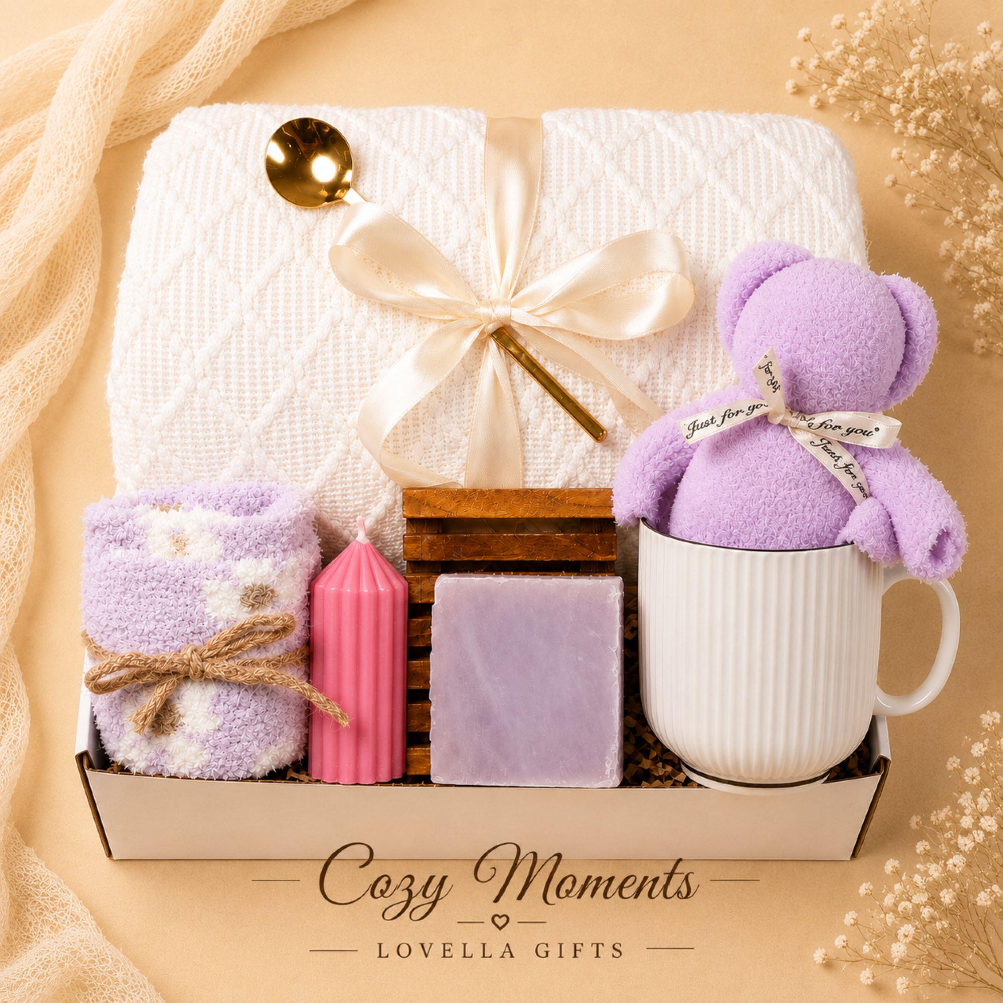 Care Package for Women cozy blanket gift box for her, thinking of you gift, encouragement gift, self care care package, and comfort gift basket. Product image 8.