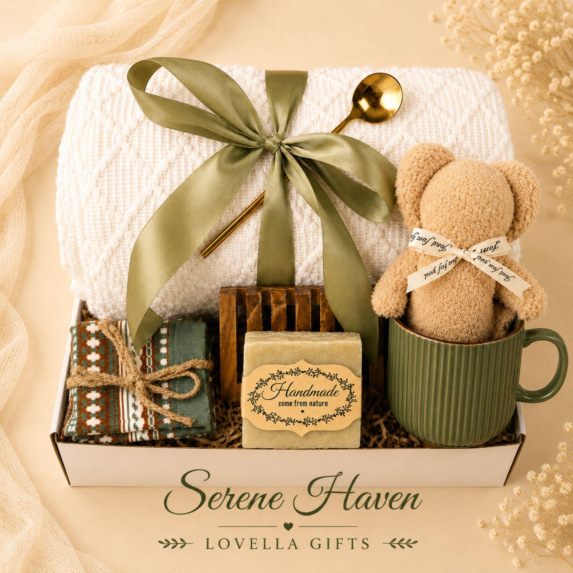 Care Package for Women cozy blanket gift box for her, thinking of you gift, encouragement gift, self care care package, and comfort gift basket. Product image 9.
