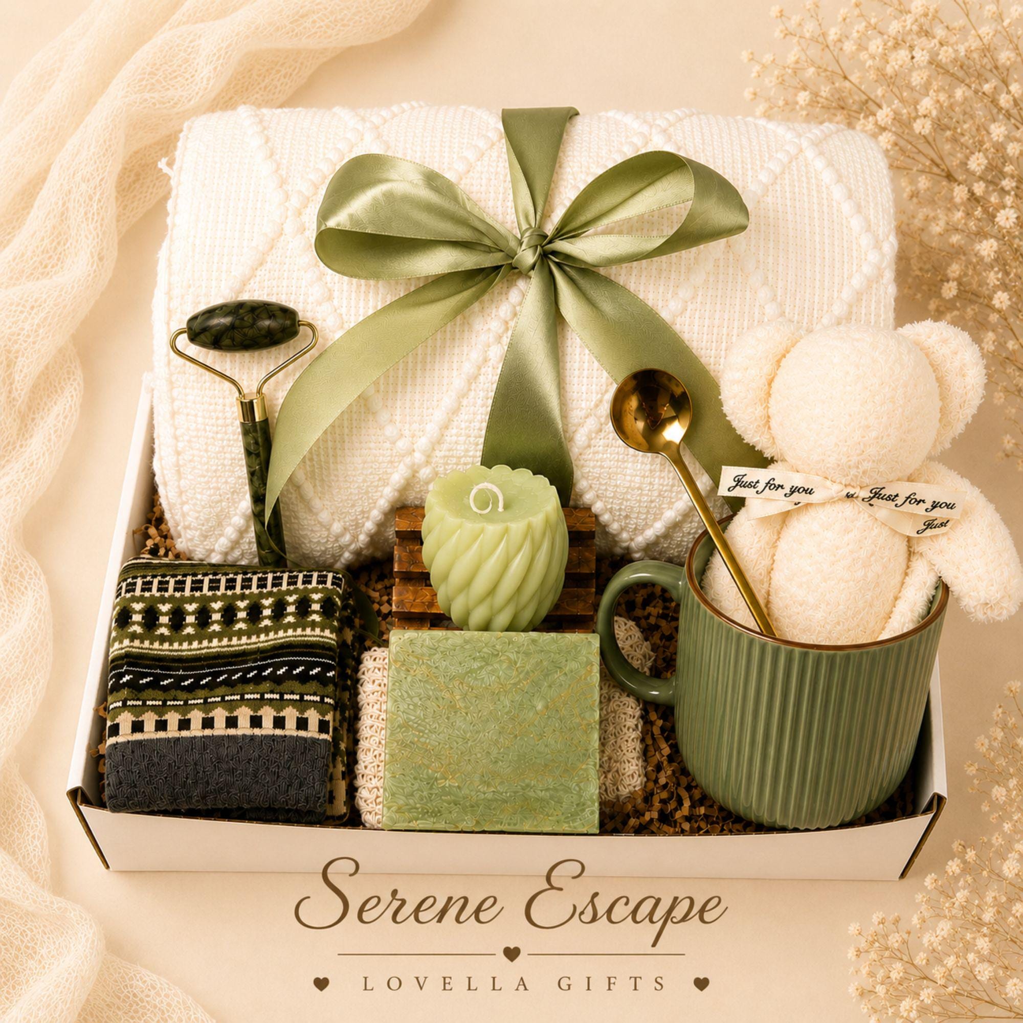 Care Package for Women cozy blanket gift box for her, thinking of you gift, encouragement gift, self care care package, and comfort gift basket. Product image 12.