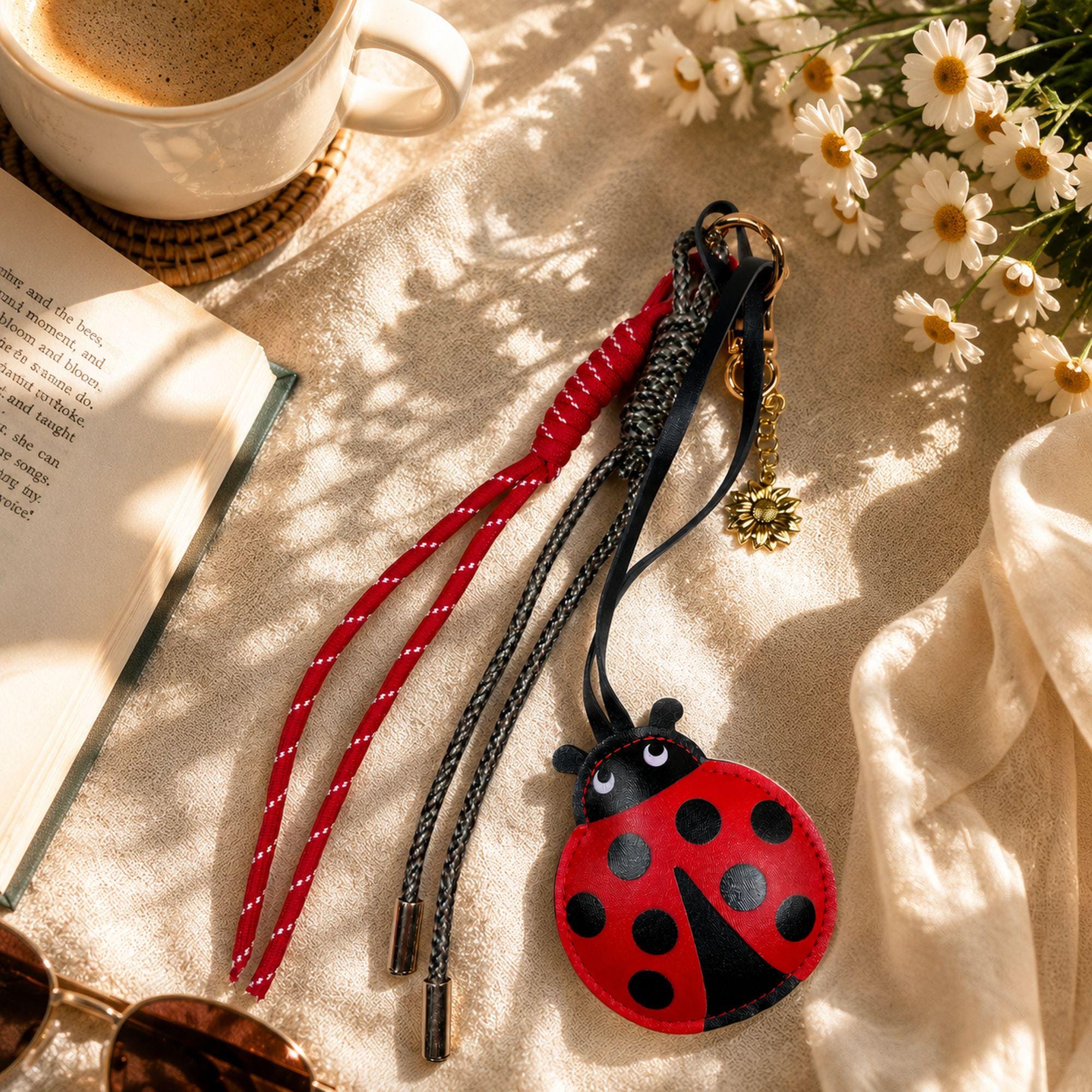 Ladybug Bag Charm cute lucky ladybug purse charm with handbag accessory styling, optional charm details, and cheerful gift for her presentation.
