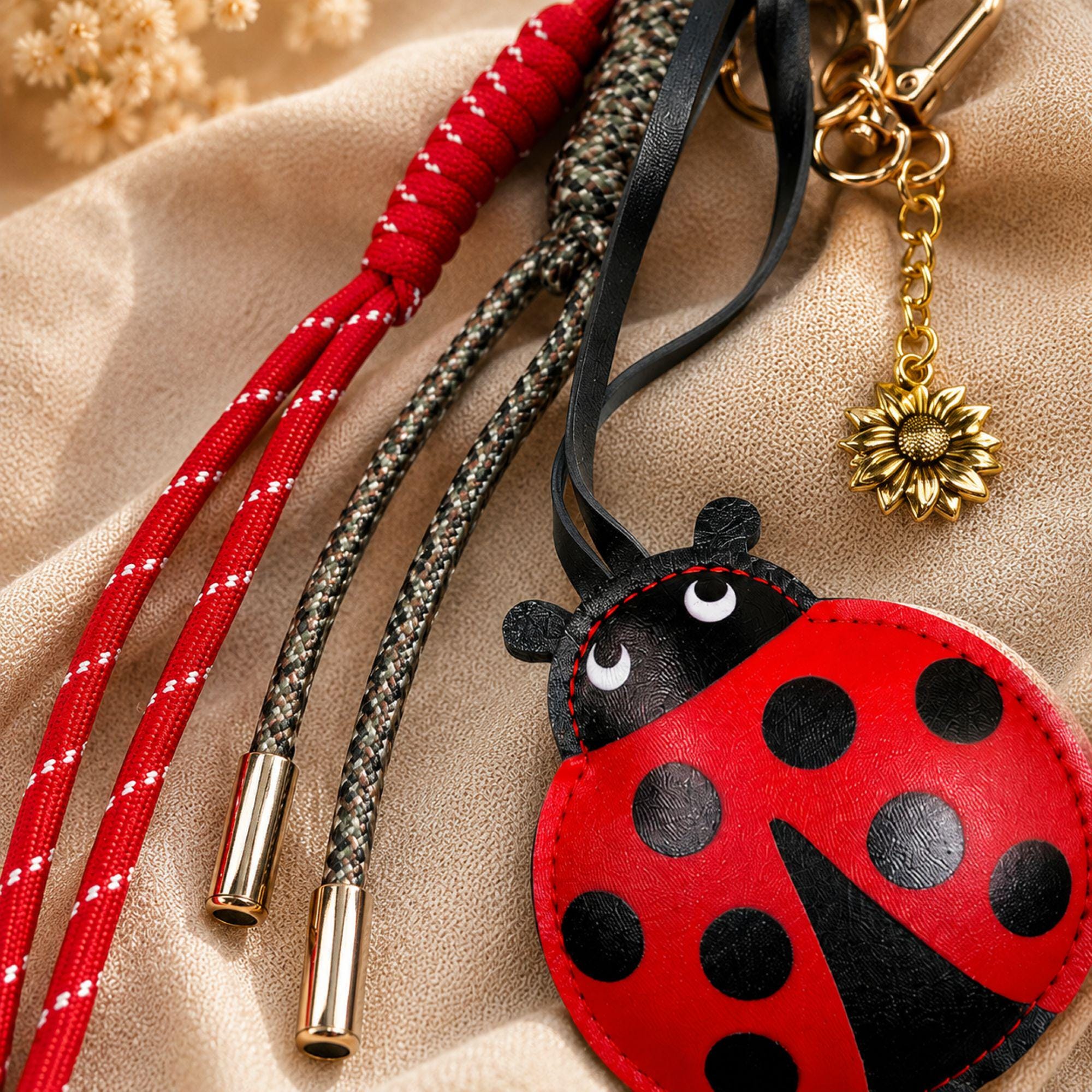 Ladybug Bag Charm cute lucky ladybug purse charm with handbag accessory styling, optional charm details, and cheerful gift for her presentation.