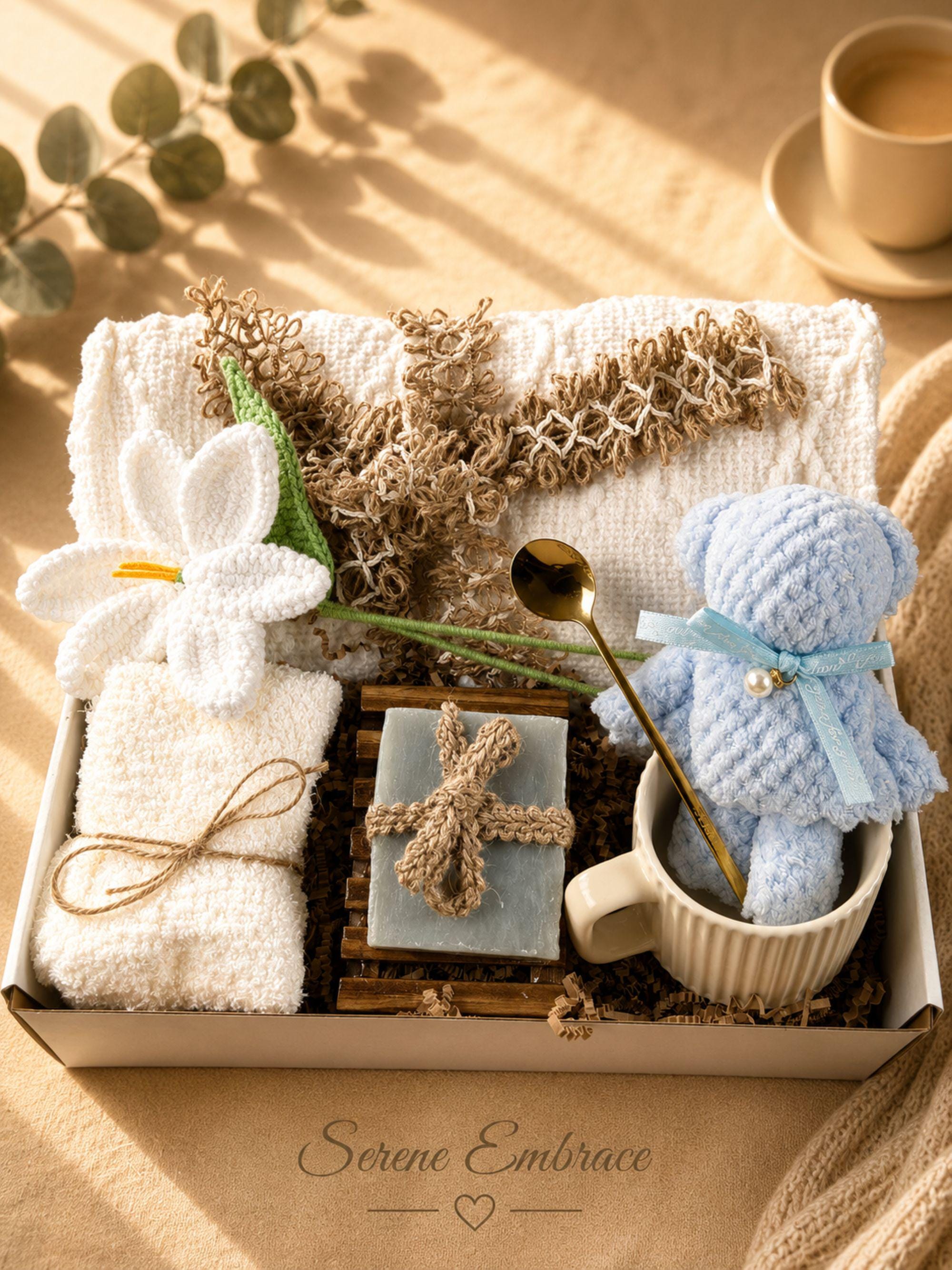 Surgery Recovery Gift Box post surgery care package with comforting self care items, get well soon support, and thoughtful recovery gift for women.