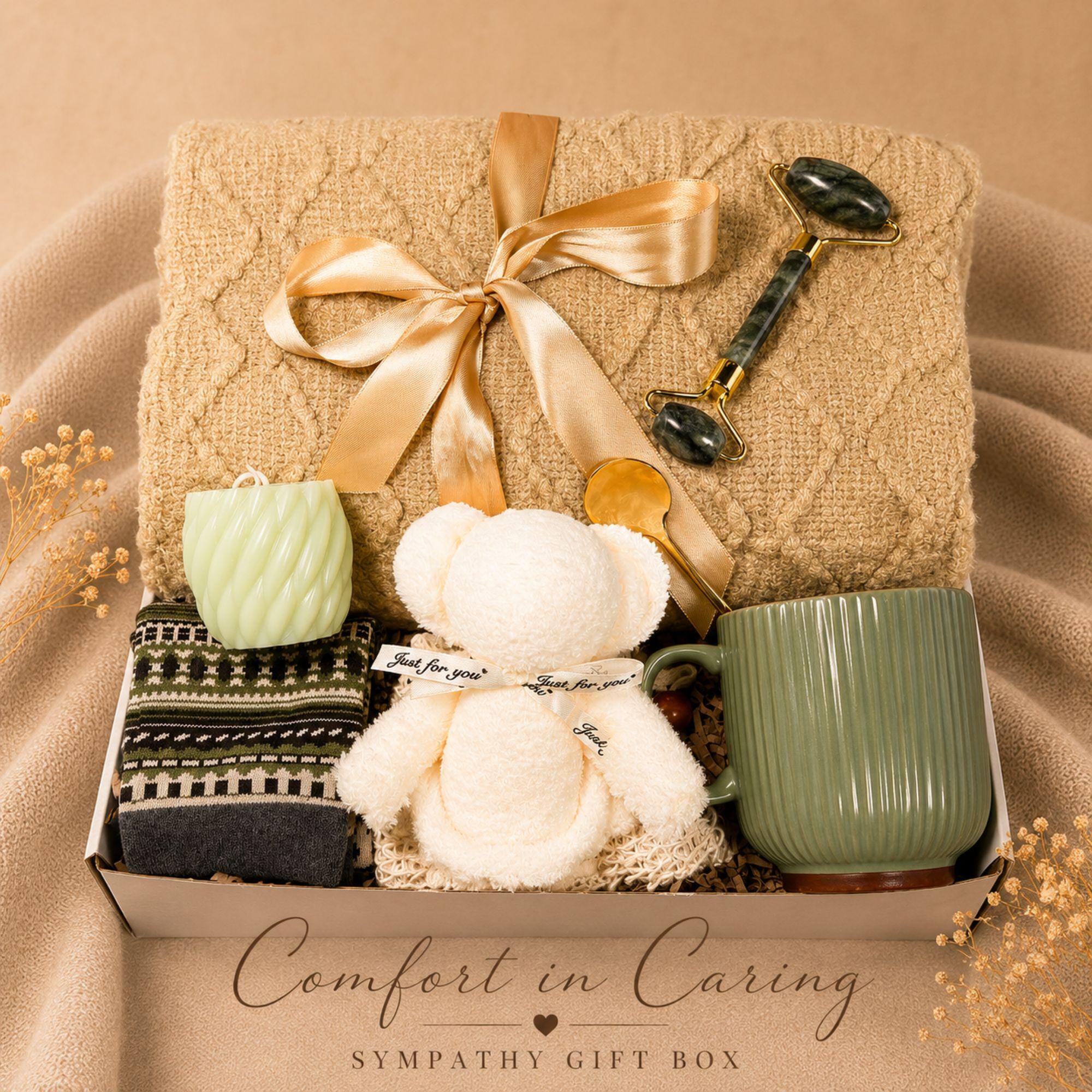Loss of Daughter Gift sympathy gift box with comforting bereavement care items, memorial support for grieving parents, and condolence gift presentation.