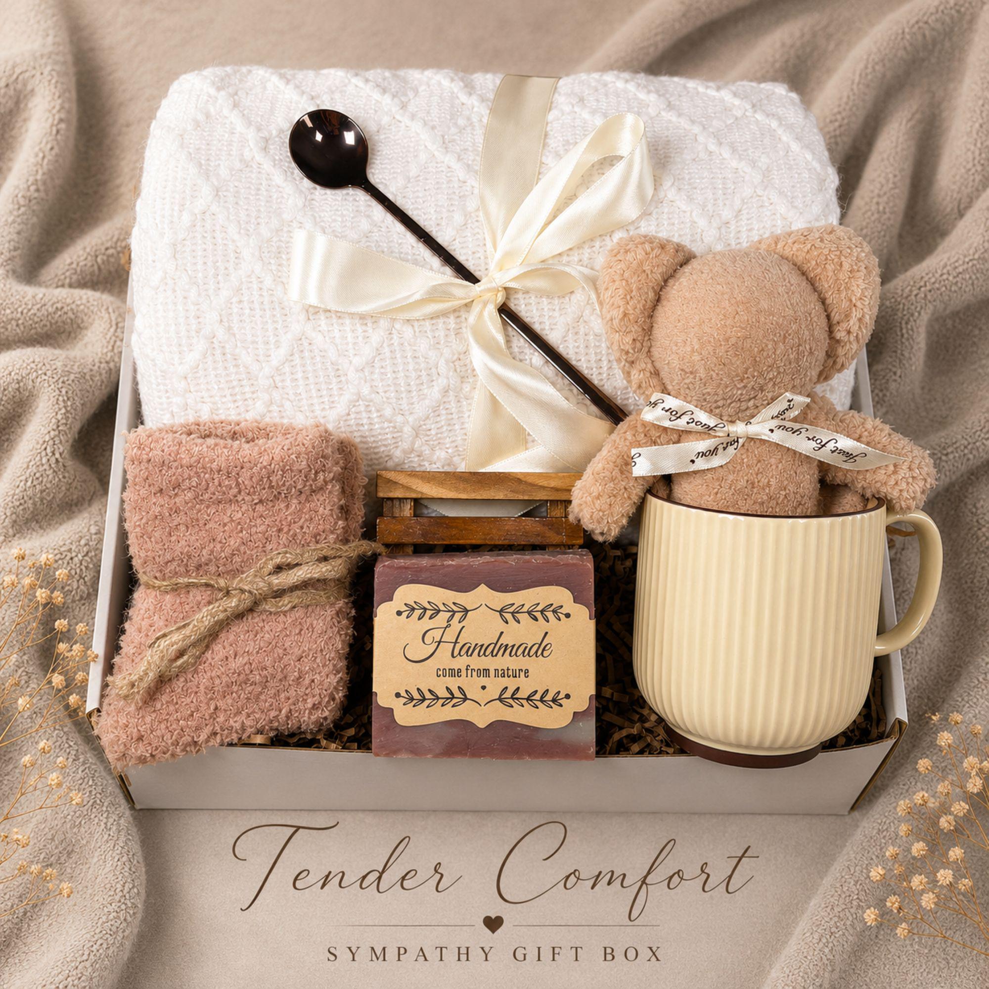 Pregnancy Loss Gift miscarriage care package with gentle comfort items, baby loss memorial support, sympathy gift for mom, and thoughtful bereavement presentation.