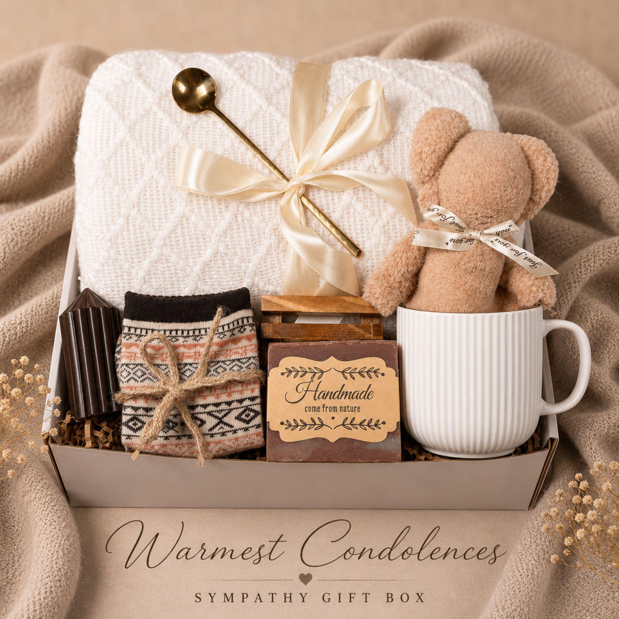Pregnancy Loss Gift miscarriage care package with gentle comfort items, baby loss memorial support, sympathy gift for mom, and thoughtful bereavement presentation.