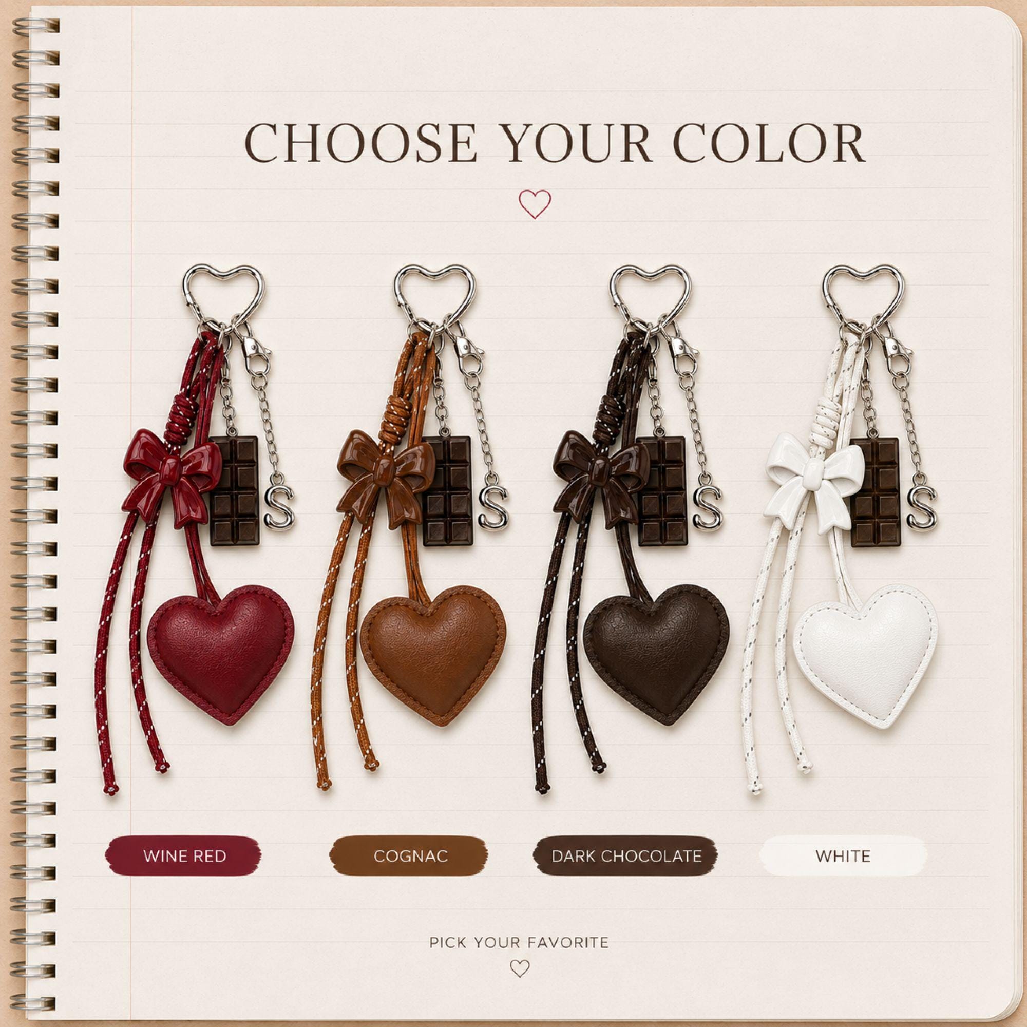 Personalized Backpack Charm initial bag keychain for girls, cute school bag charm, bookbag accessory, back to school gift, and personalized keychain. Product image 9.