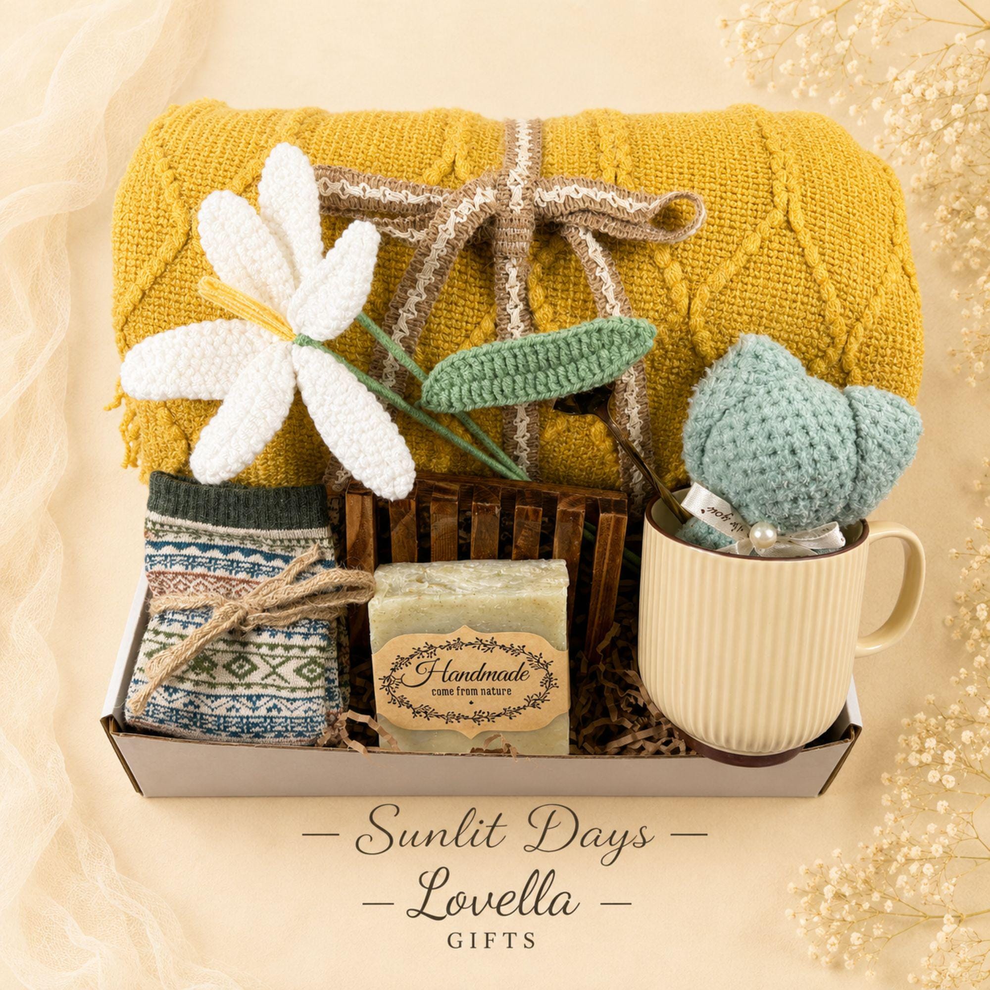 Care Package for Women cozy blanket gift box for her, thinking of you gift, encouragement gift, self care care package, and comfort gift basket. Product image 5.