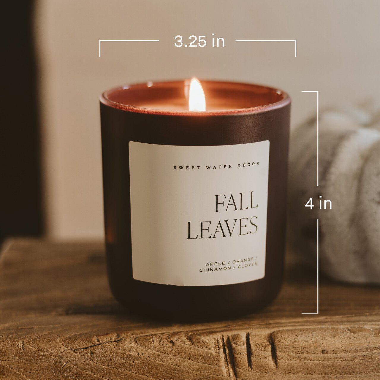 Hello Fall Soy Candle - Brown Matte Jar, 15 oz - view 5